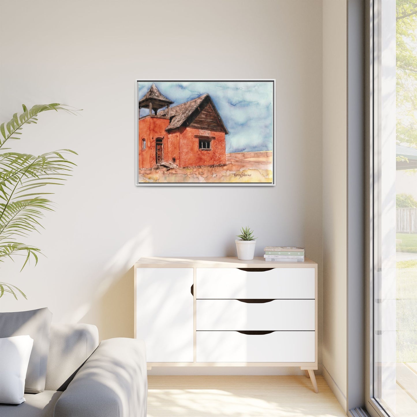 "Waterville Schoolhouse" Gallery Wrapped & Framed Canvas