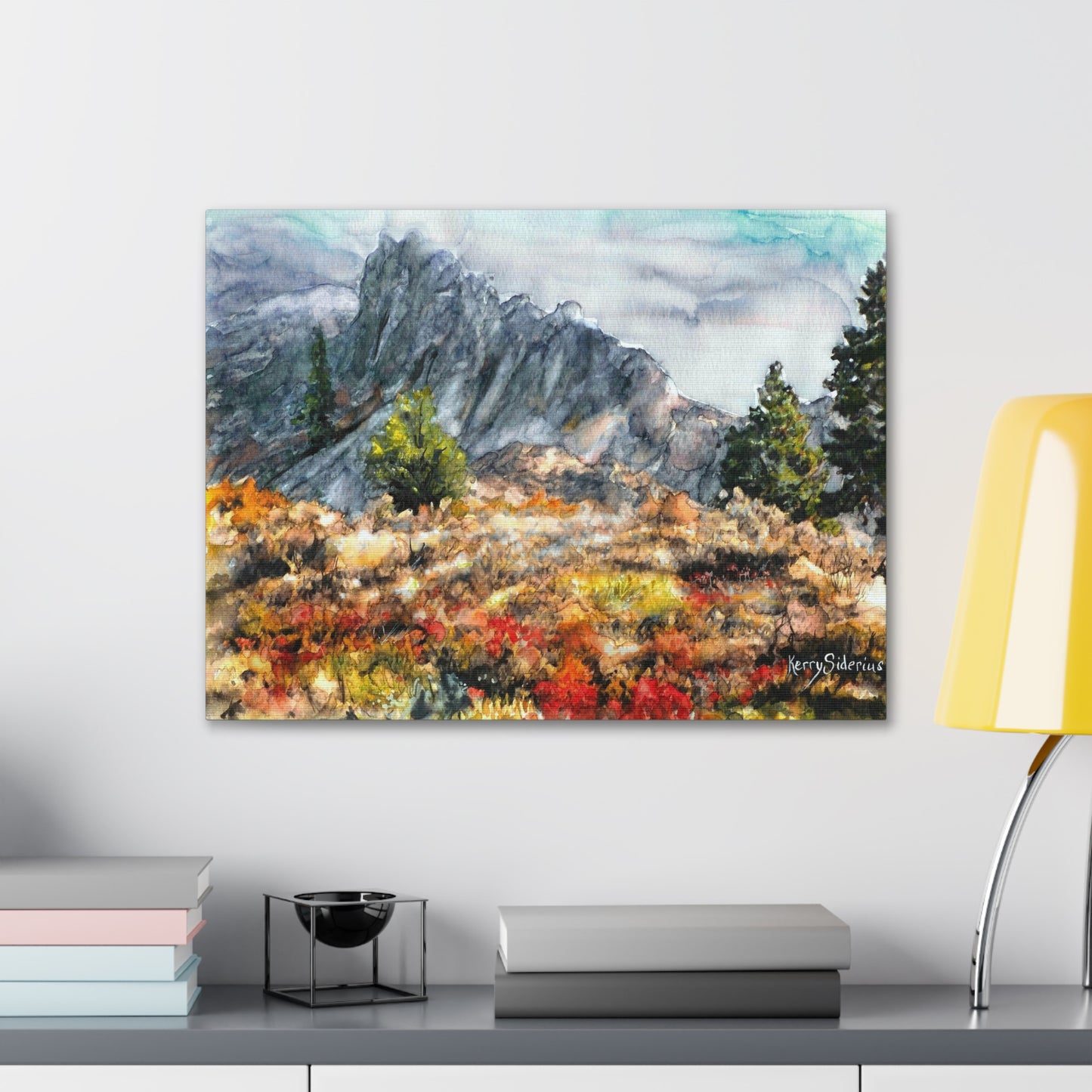 "Foggy Hike up the Peshastin Pinacles" Gallery Wrapped Canvas