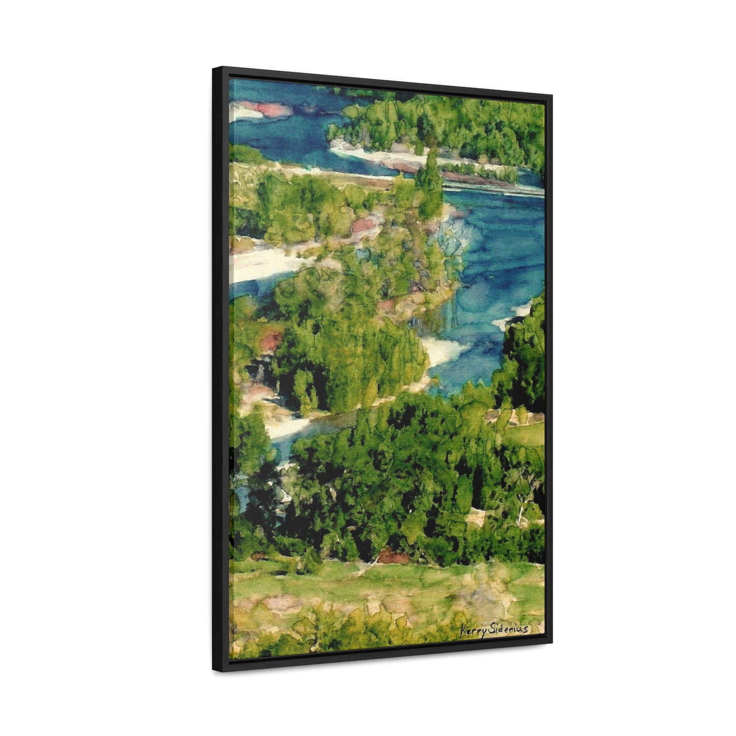 "Wenatchee River Looking West from Horse Lake Road" Canvas Wrap, Vertical Frame