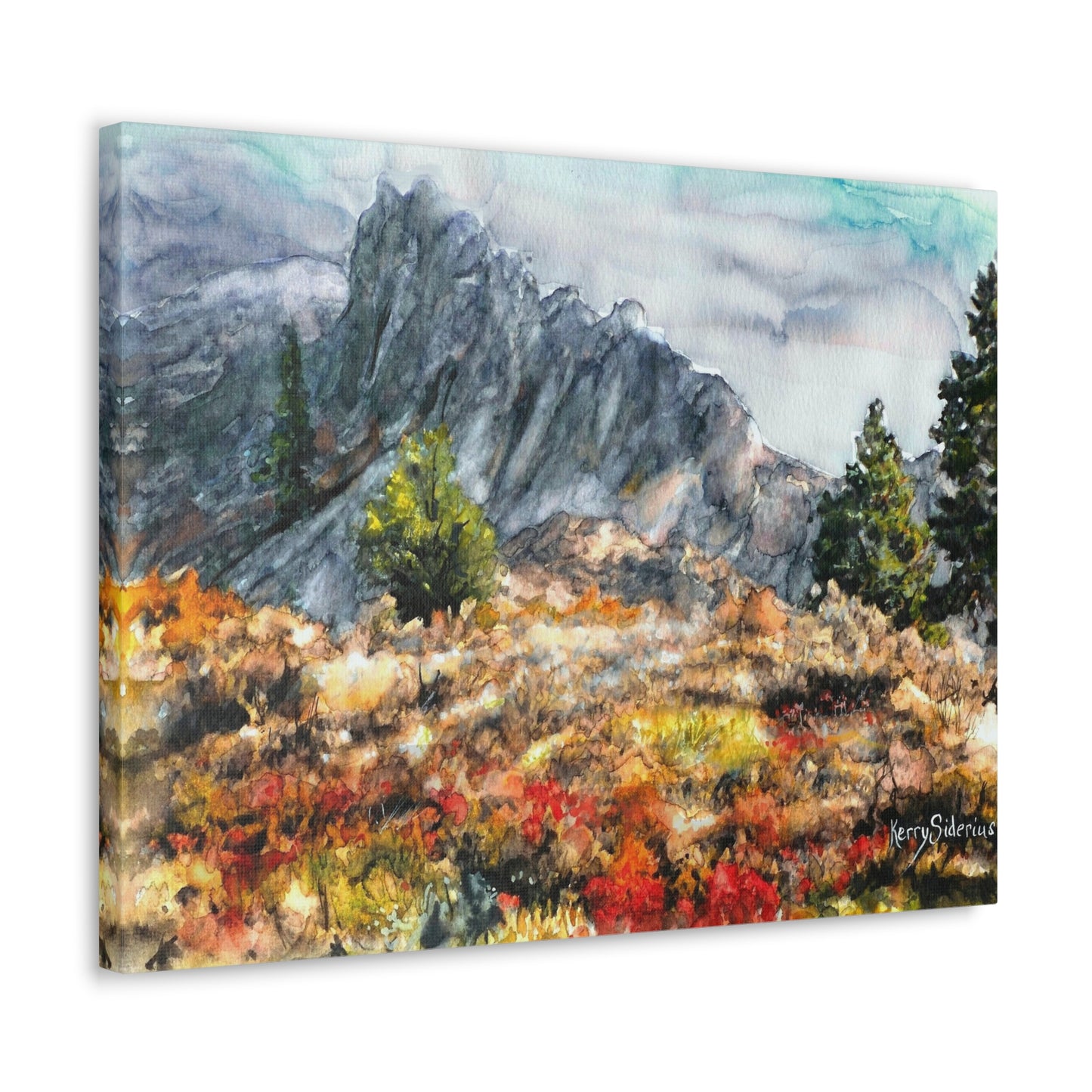 "Foggy Hike up the Peshastin Pinacles" Gallery Wrapped Canvas