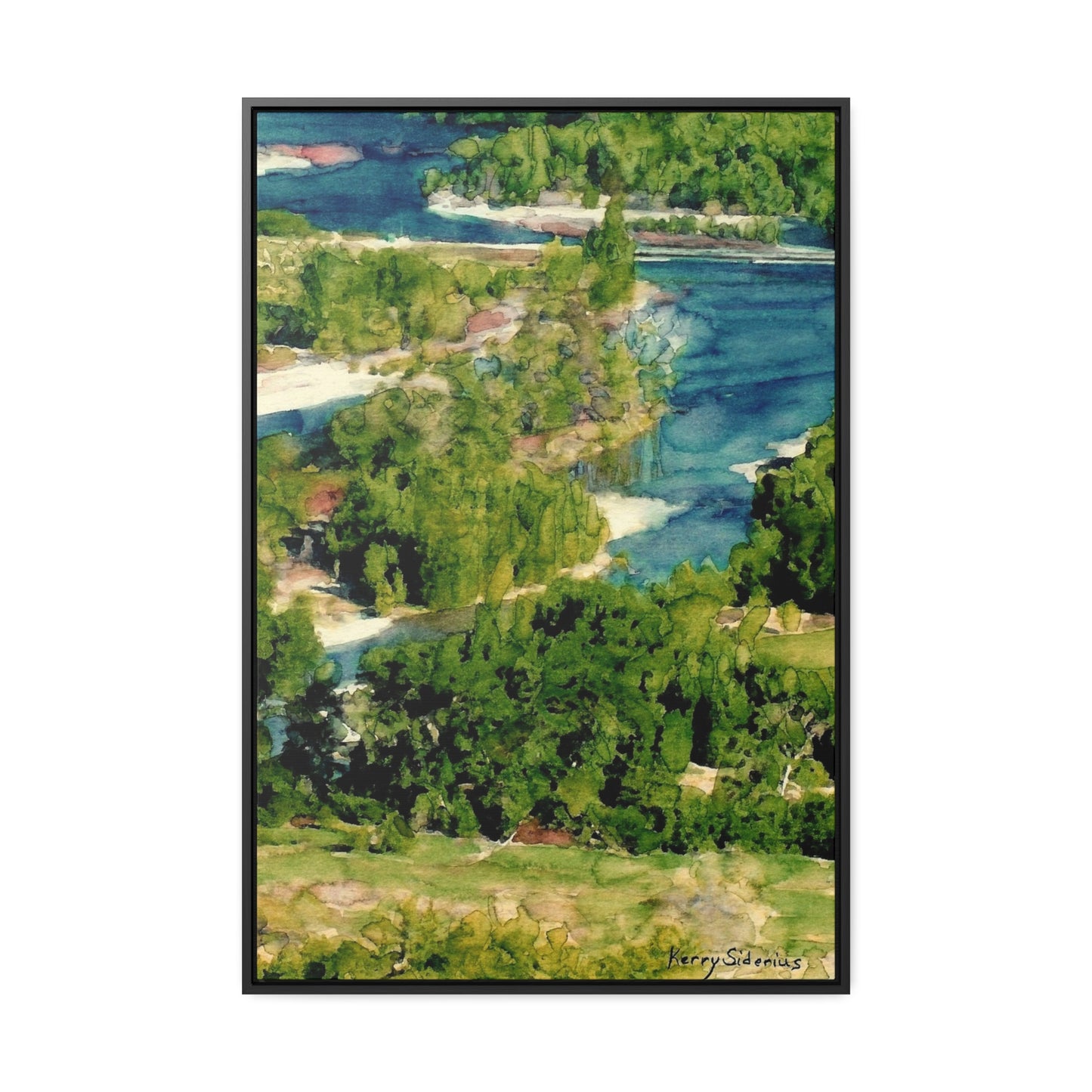 "Wenatchee River Looking West from Horse Lake Road" Canvas Wrap, Vertical Frame