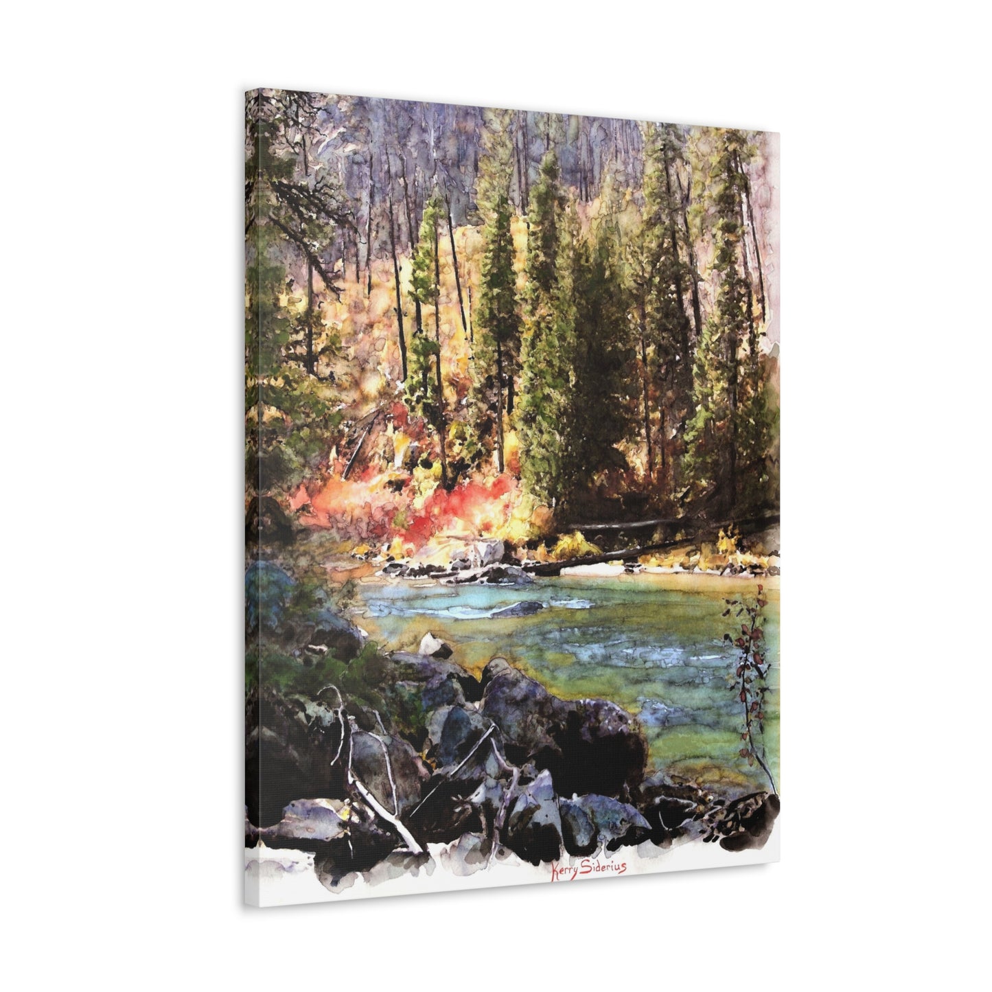 "Tumwater Canyon, Blue Water" Gallery Wrapped Canvas