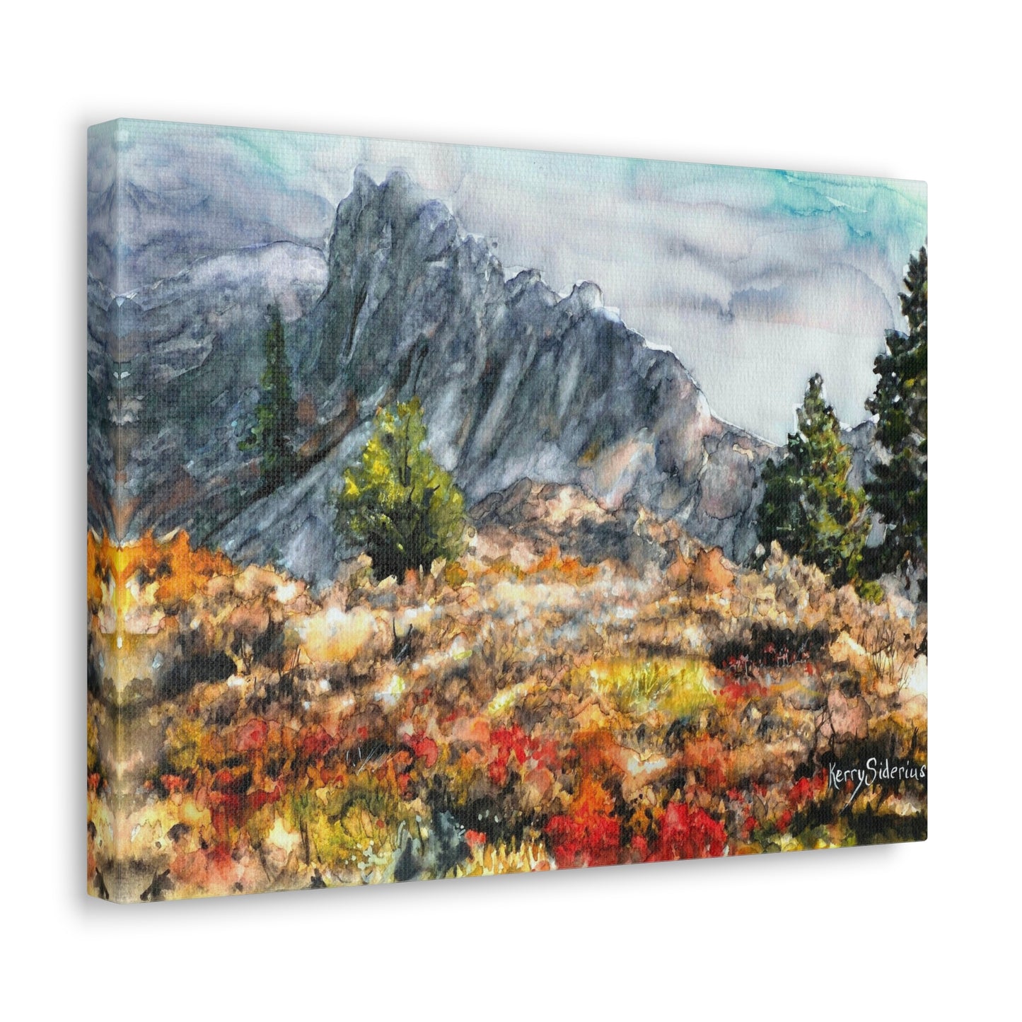 "Foggy Hike up the Peshastin Pinacles" Gallery Wrapped Canvas