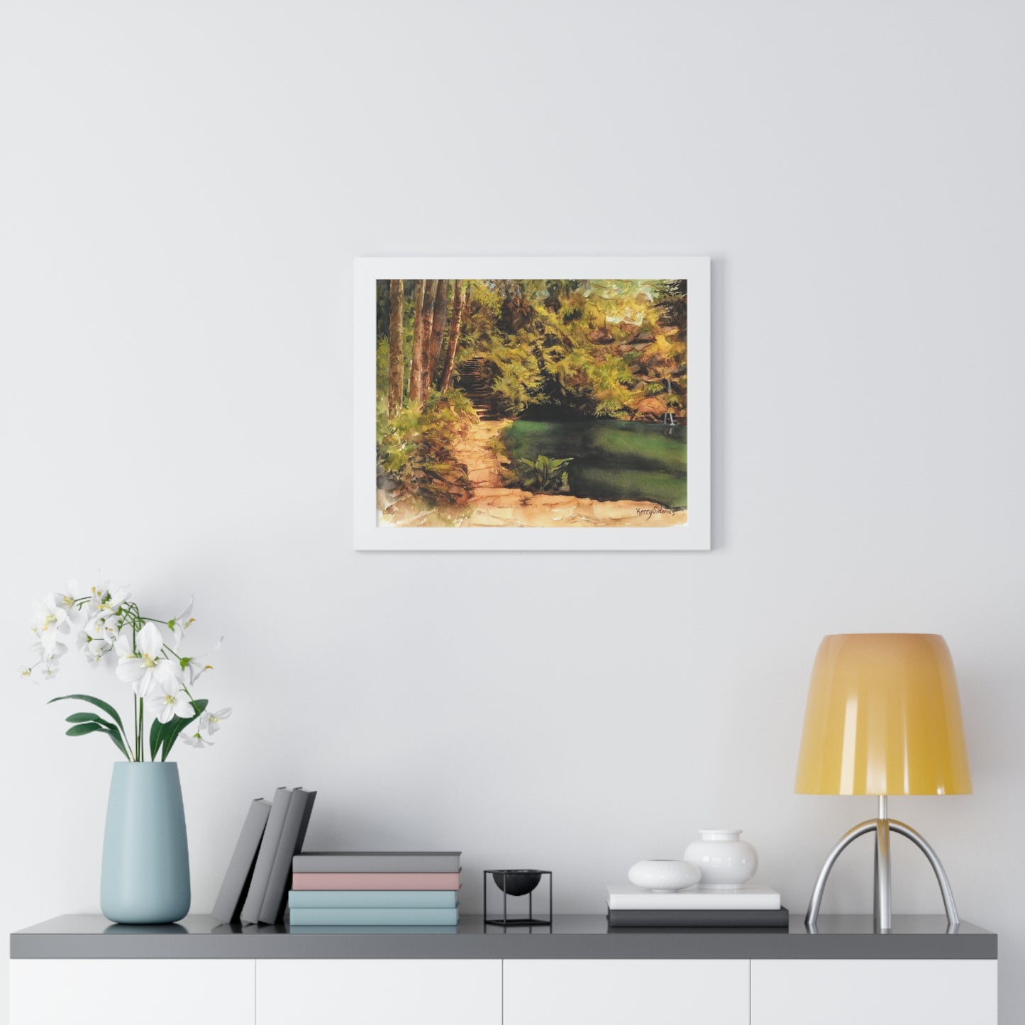 "Ohme Garden's Sylvan Pool" Framed Print