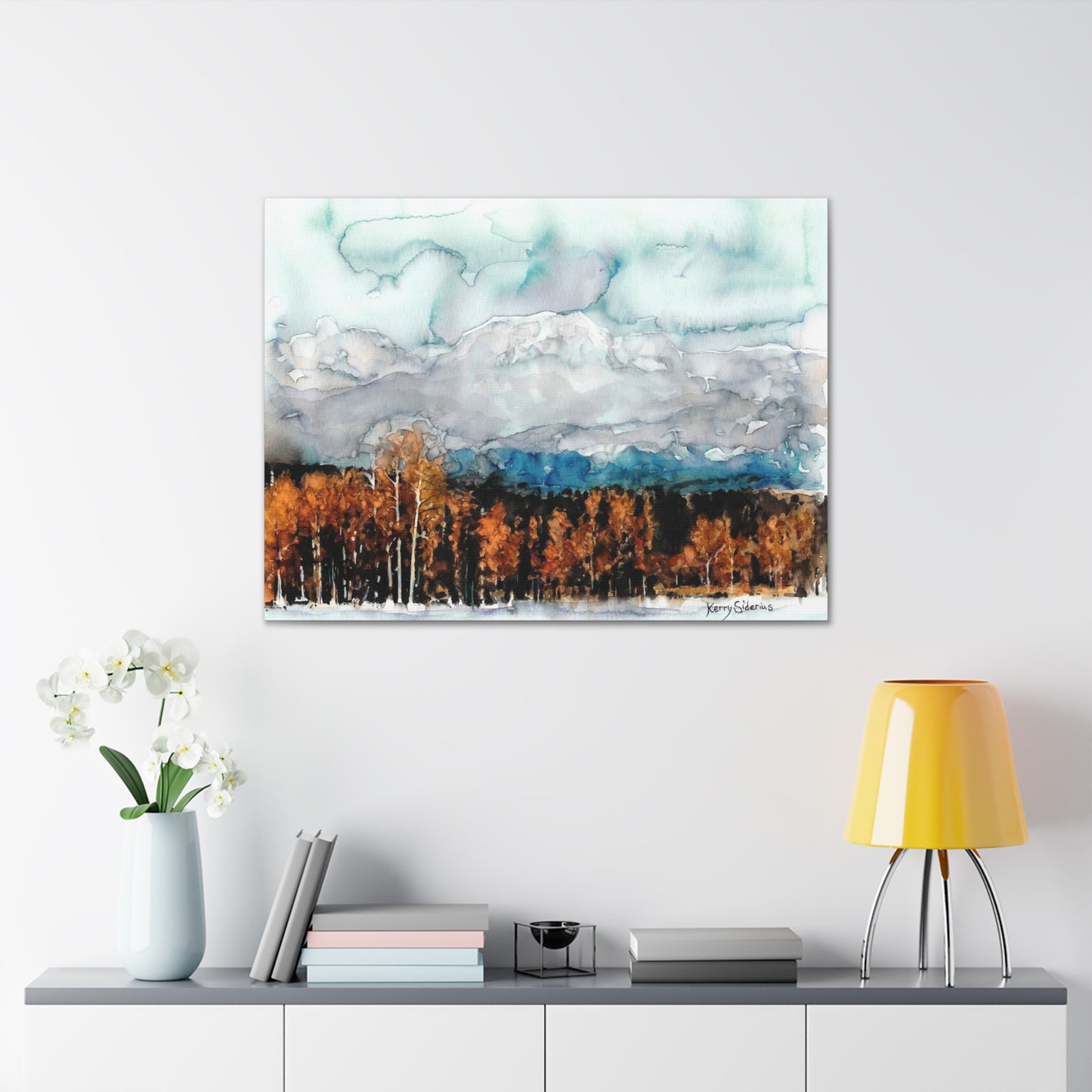 "Winter Aspen Grove Near Cole's Corner" Canvas Gallery Wrap