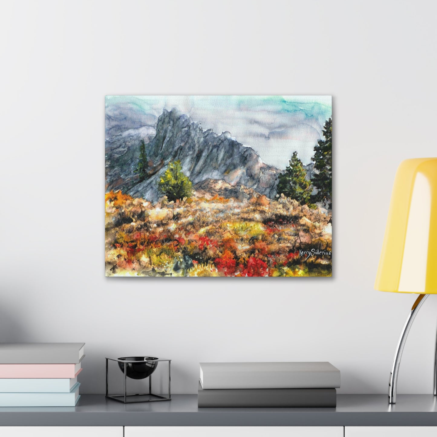 "Foggy Hike up the Peshastin Pinacles" Gallery Wrapped Canvas