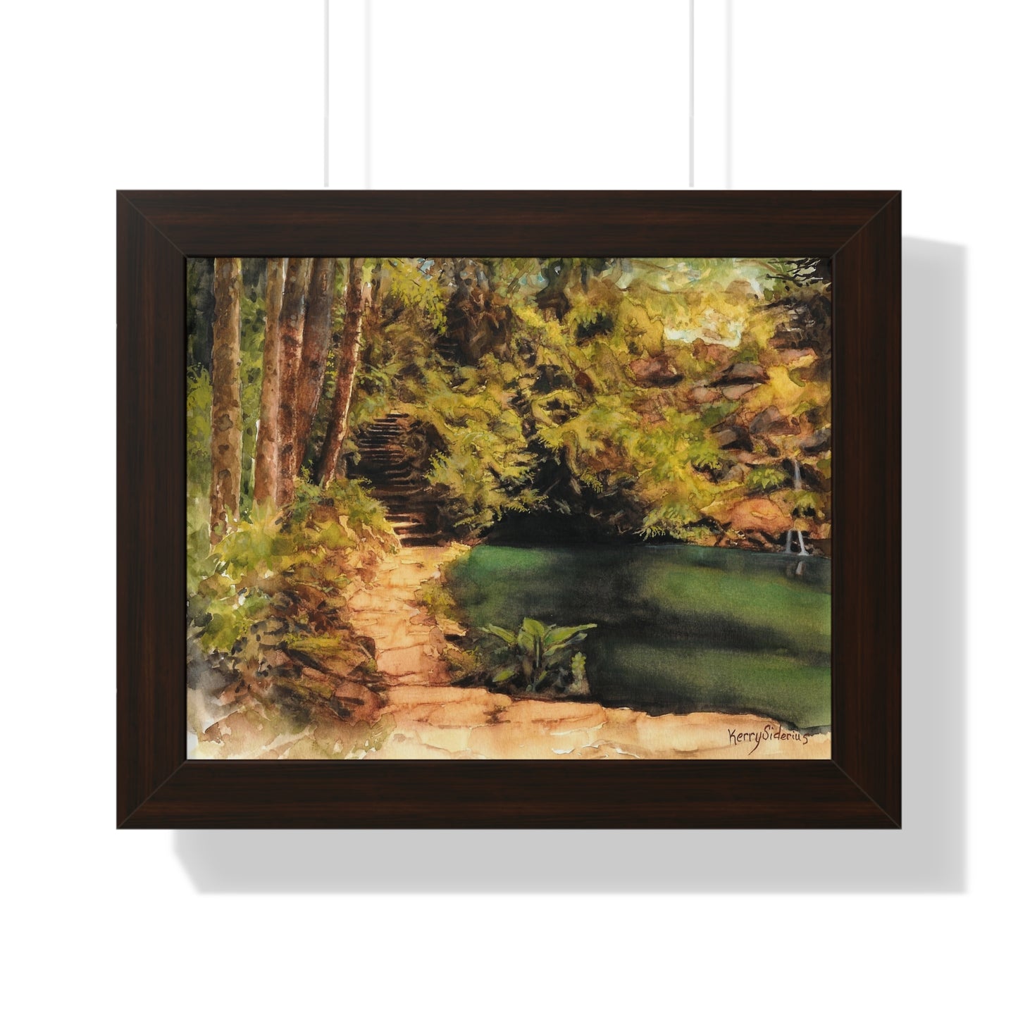 "Ohme Garden's Sylvan Pool" Framed Print