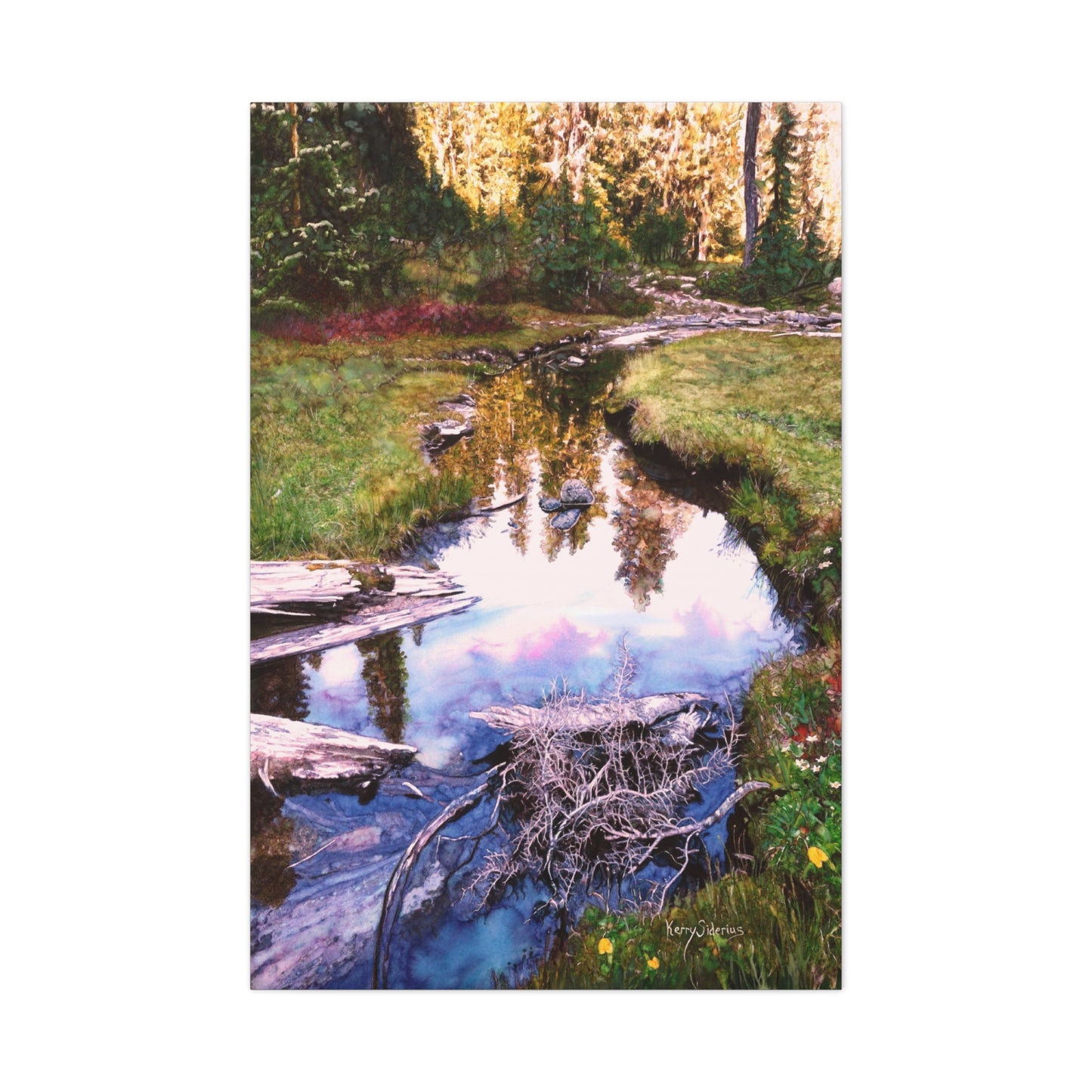 "Val Halla Reflection off Smith Brook Road" Canvas Gallery Wraps