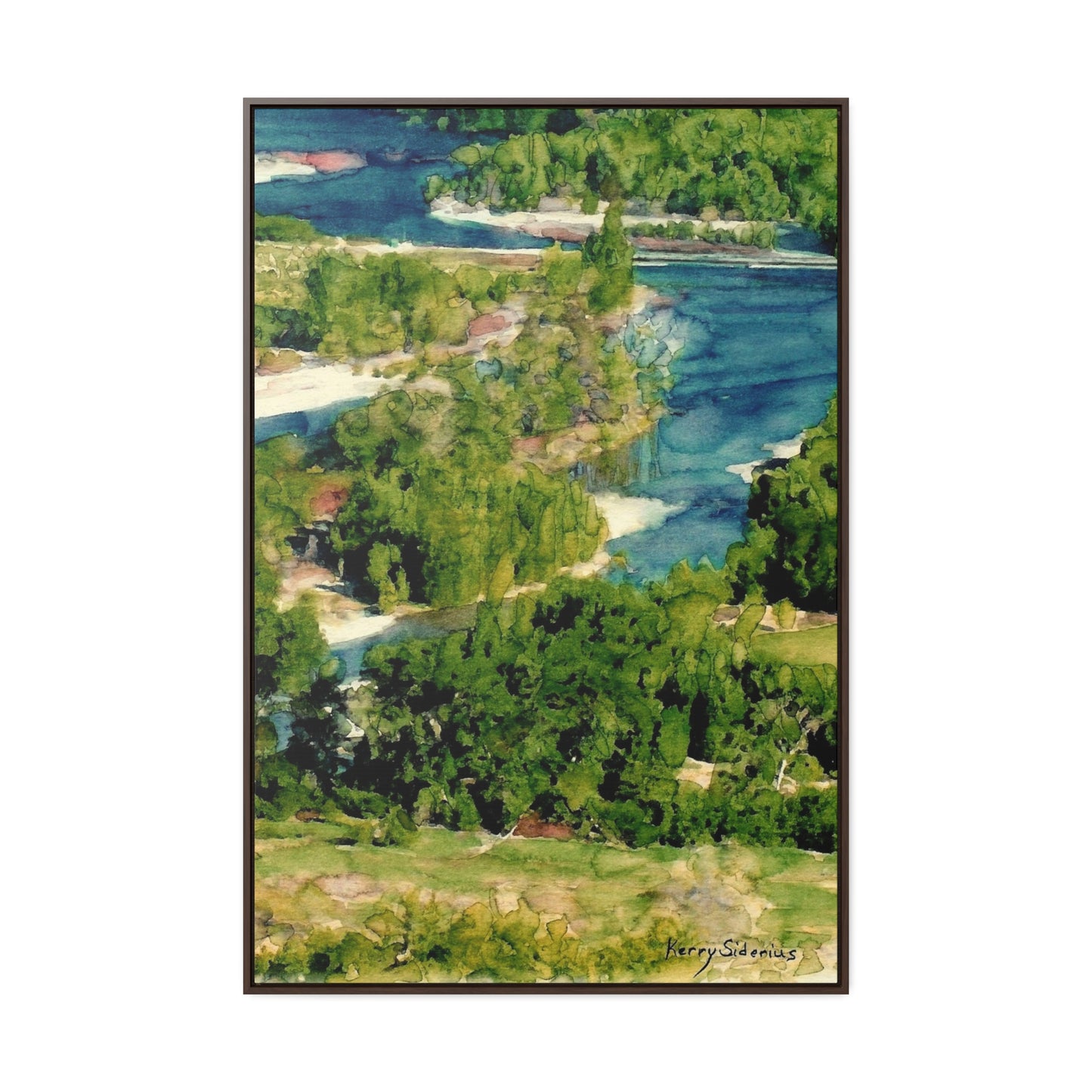"Wenatchee River Looking West from Horse Lake Road" Canvas Wrap, Vertical Frame