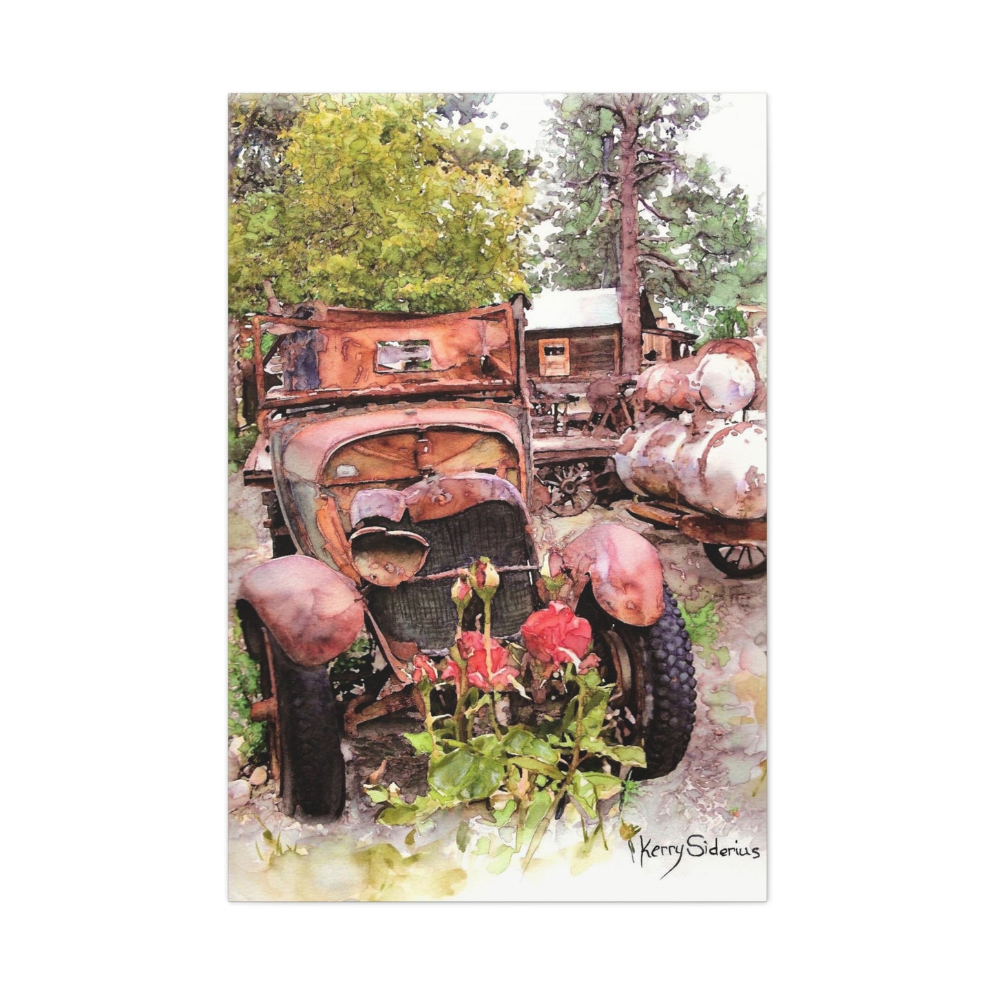"Old Truck In Winthrop" Gallery Wrapped Canvas