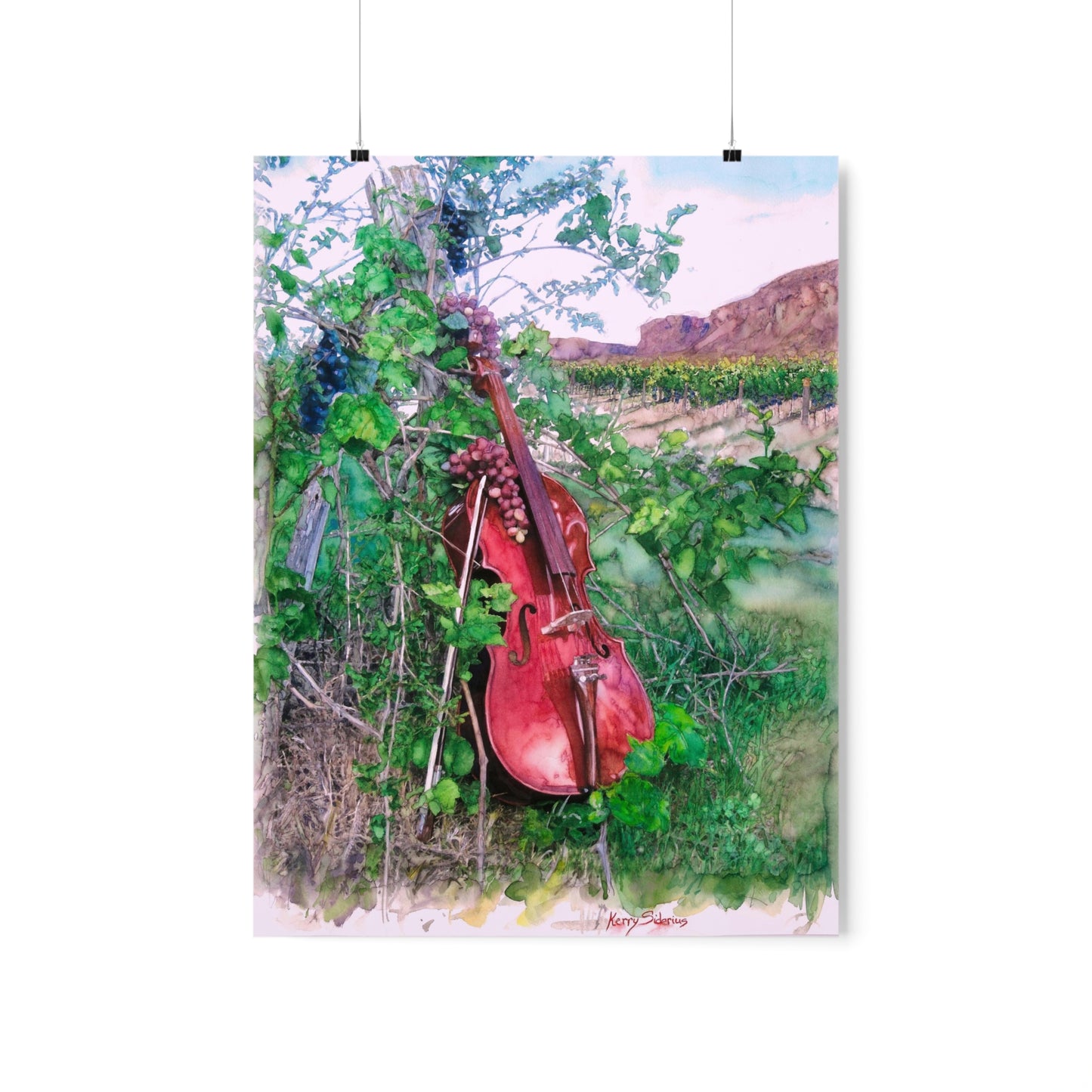 "Red Wine and Blues" Archival Matte Poster Print - Kerry Siderius Art