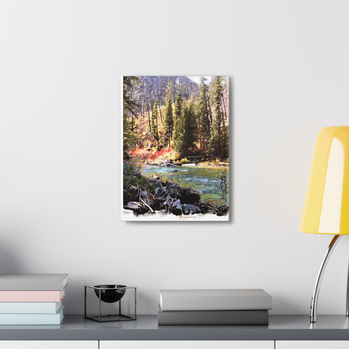 "Tumwater Canyon, Blue Water" Gallery Wrapped Canvas