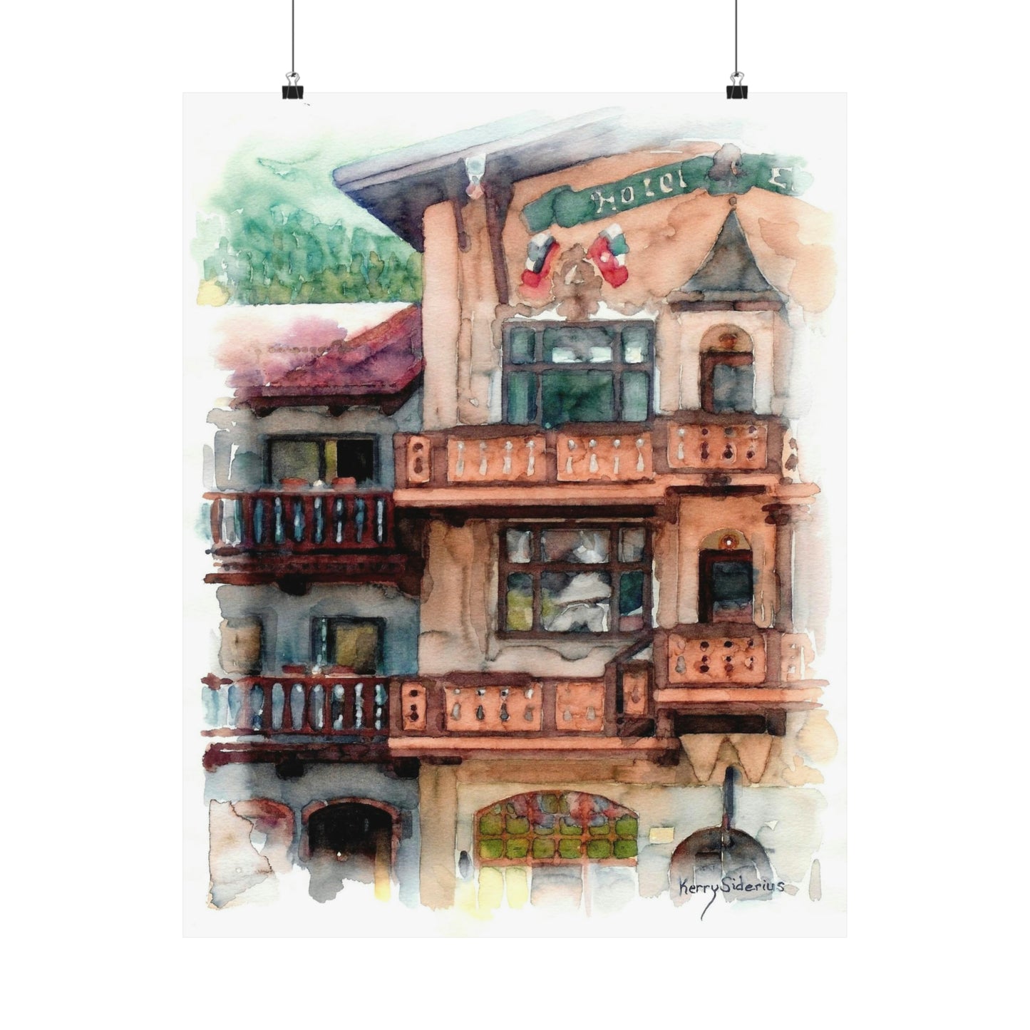 "Leavenworth's Hotel Europa" Archival Poster Print