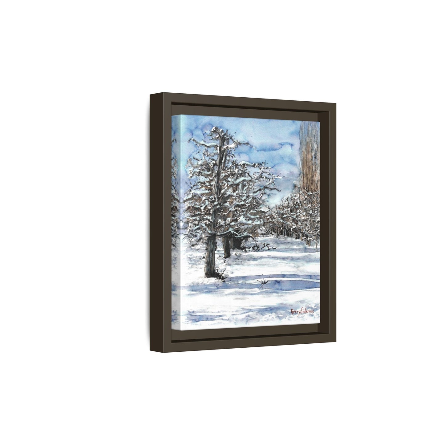 Canvas Wall Art, Framed Winter Wonderland Decor, Cozy Home Accent, Holiday Gift for Nature Lovers, Seasonal Wall Art