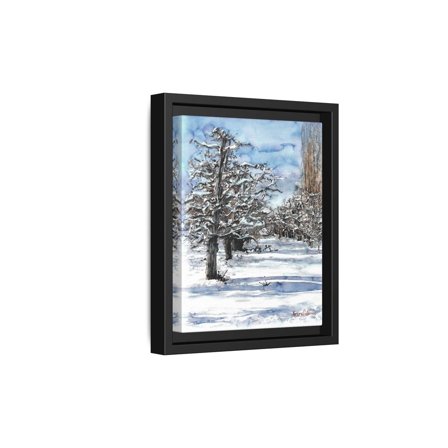Canvas Wall Art, Framed Winter Wonderland Decor, Cozy Home Accent, Holiday Gift for Nature Lovers, Seasonal Wall Art