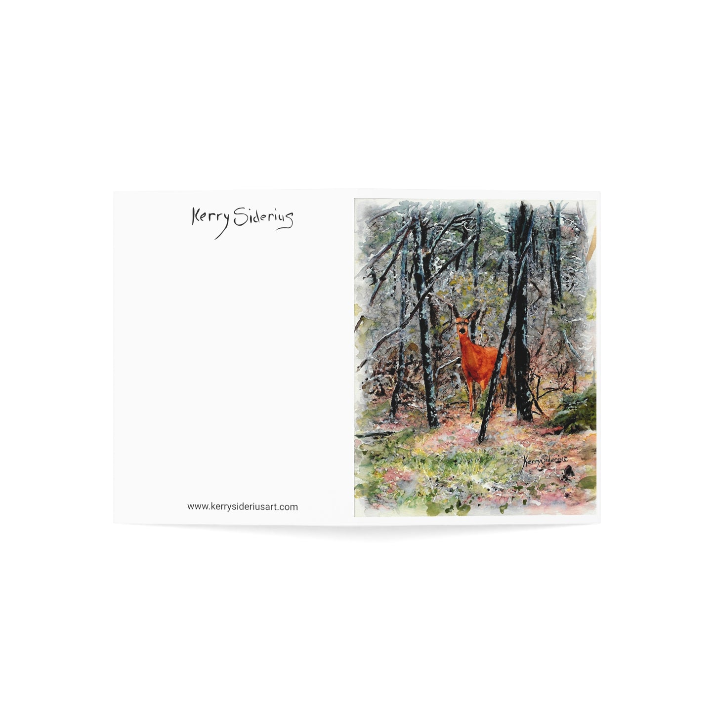 "New Growth in Last Year's Burn" Greeting Cards - Kerry Siderius Art