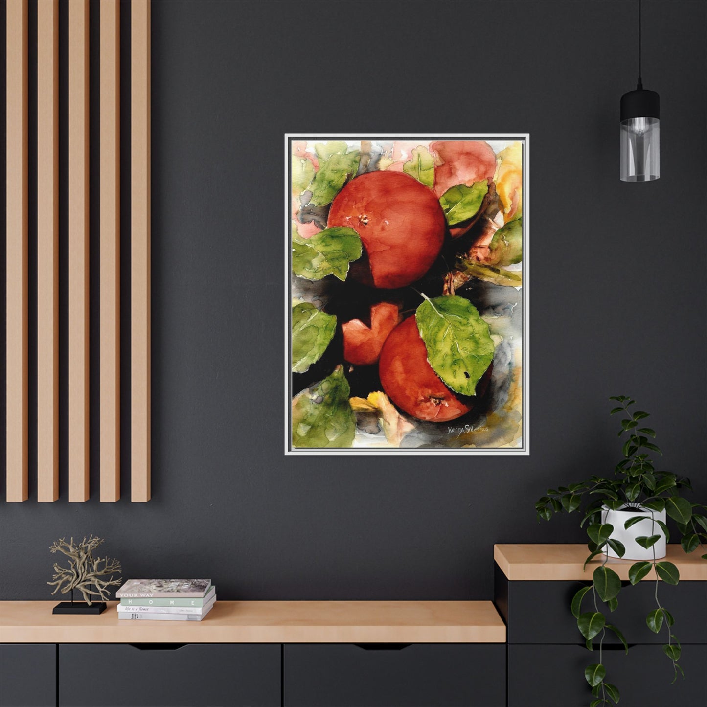 "Wenatchee Apples" Pinewood Framed Canvas