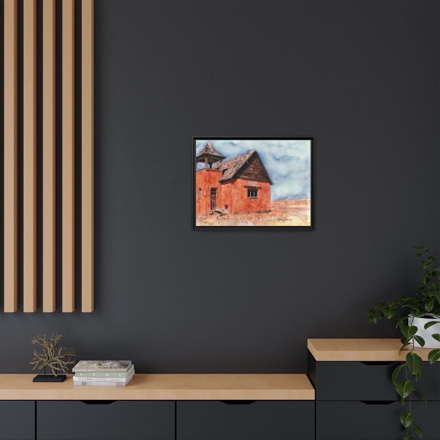 "Waterville Schoolhouse" Gallery Wrapped & Framed Canvas