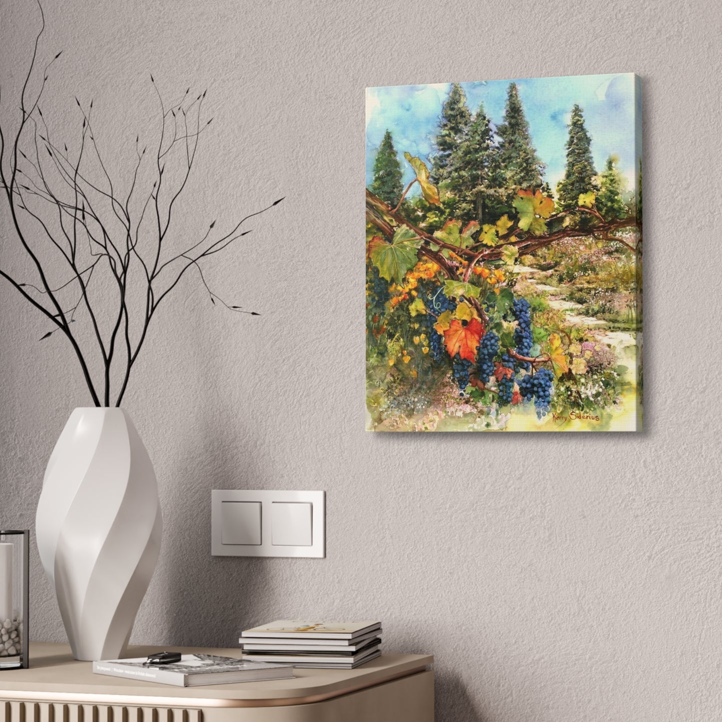 "Ohme Garden's Grapevines" Gallery Wrapped Canvas - Kerry Siderius Art