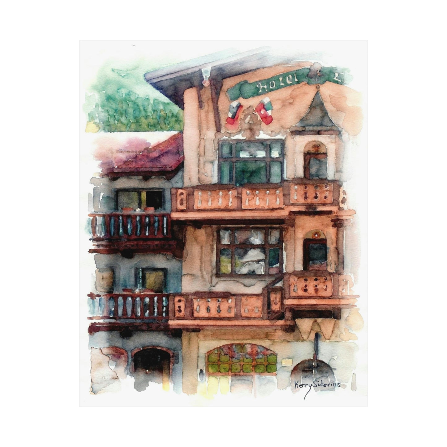 "Leavenworth's Hotel Europa" Archival Poster Print