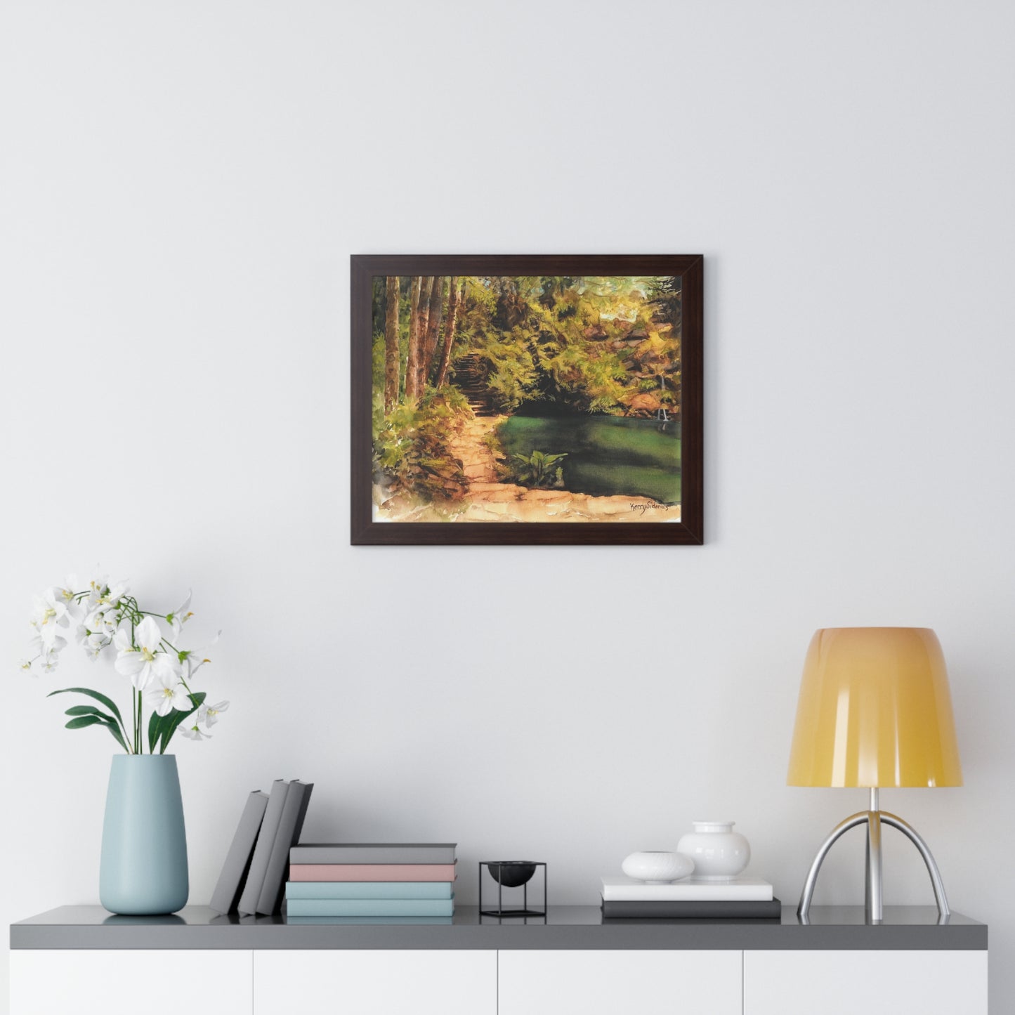 "Ohme Garden's Sylvan Pool" Framed Print