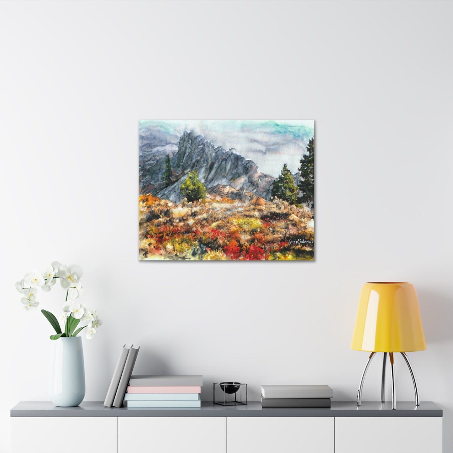"Foggy Hike up the Peshastin Pinacles" Gallery Wrapped Canvas