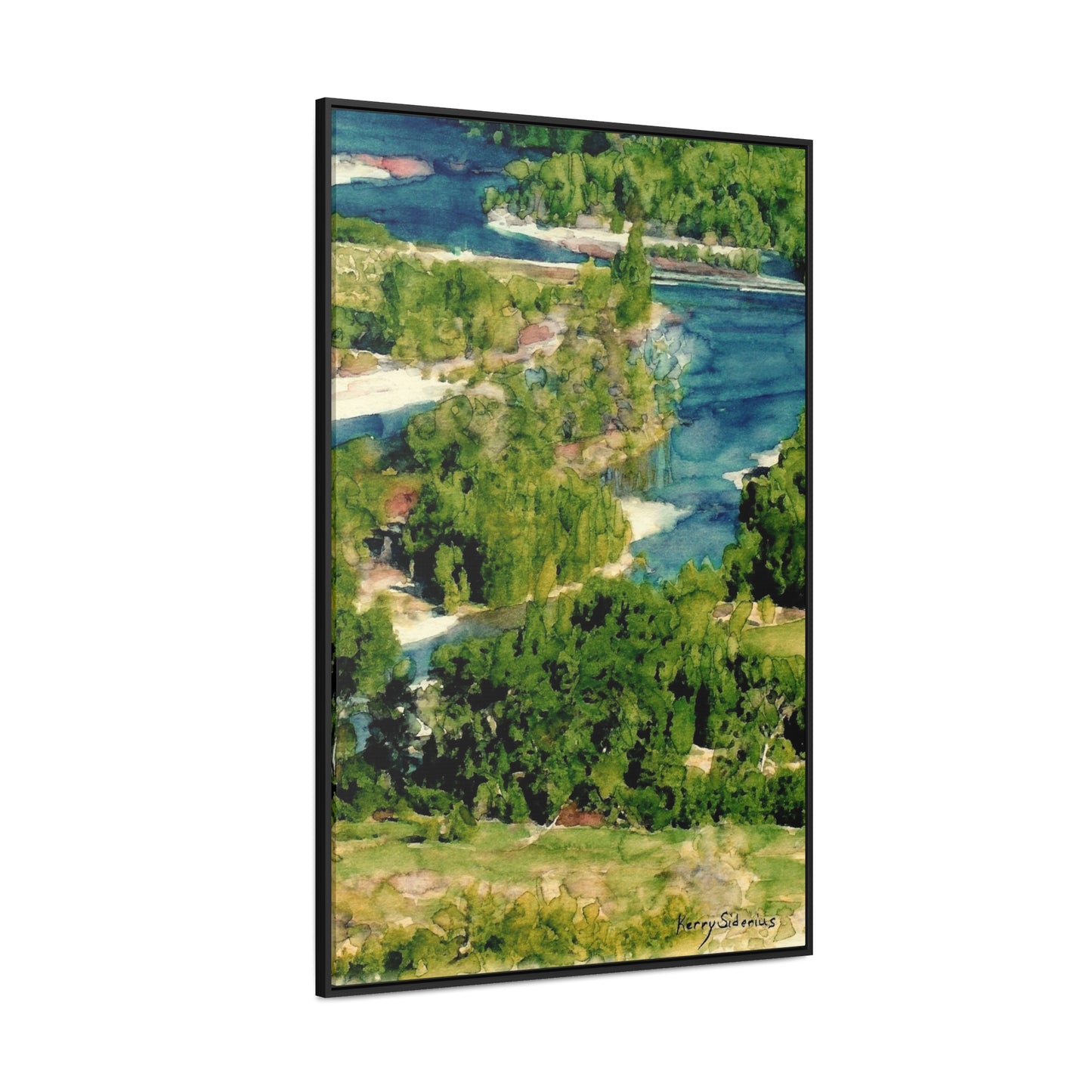 "Wenatchee River Looking West from Horse Lake Road" Canvas Wrap, Vertical Frame