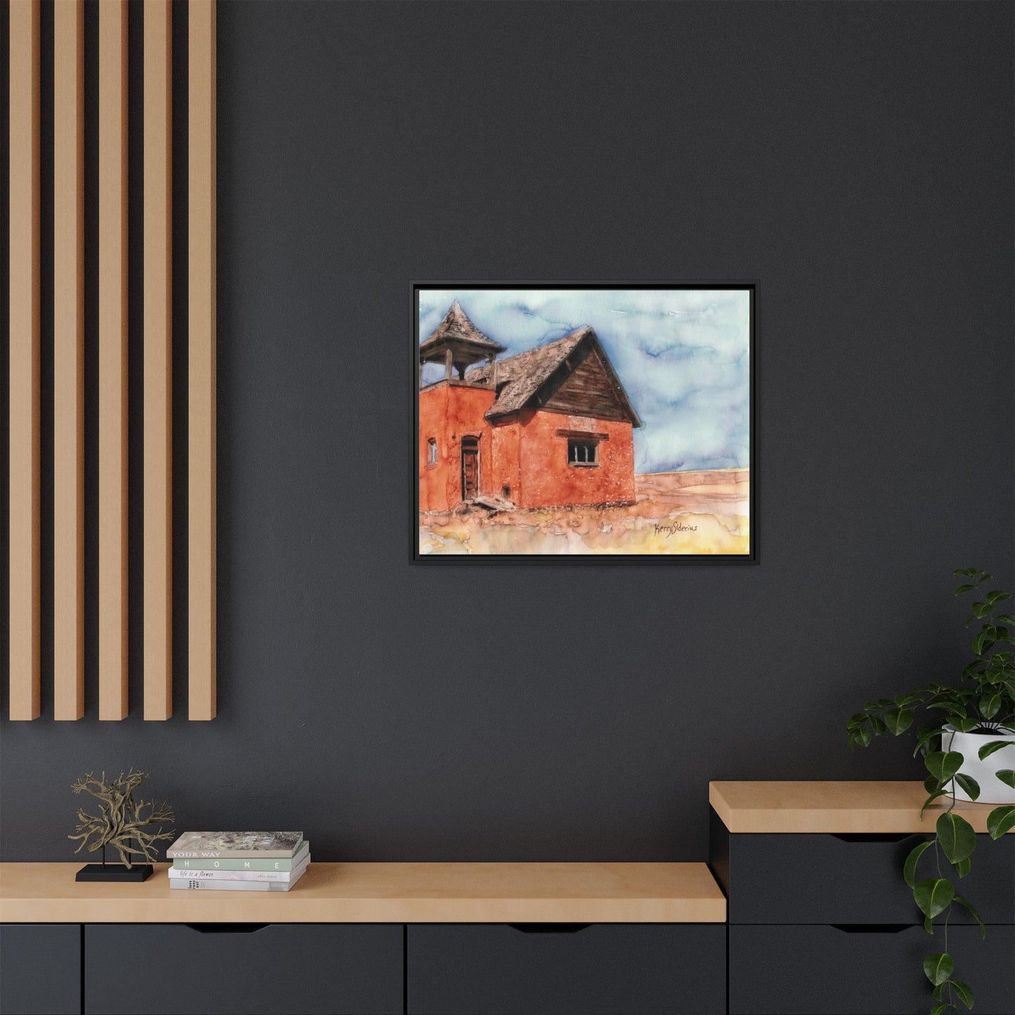 "Waterville Schoolhouse" Gallery Wrapped & Framed Canvas