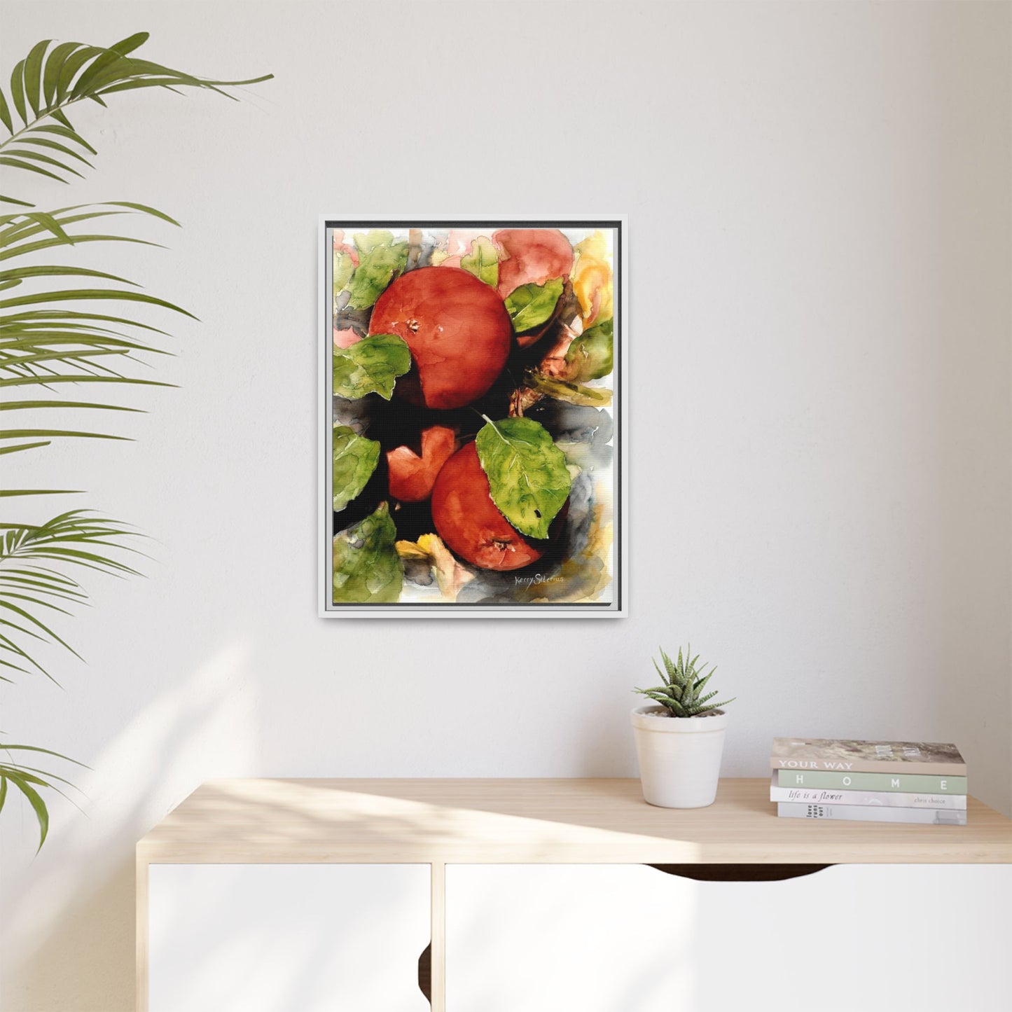 "Wenatchee Apples" Pinewood Framed Canvas
