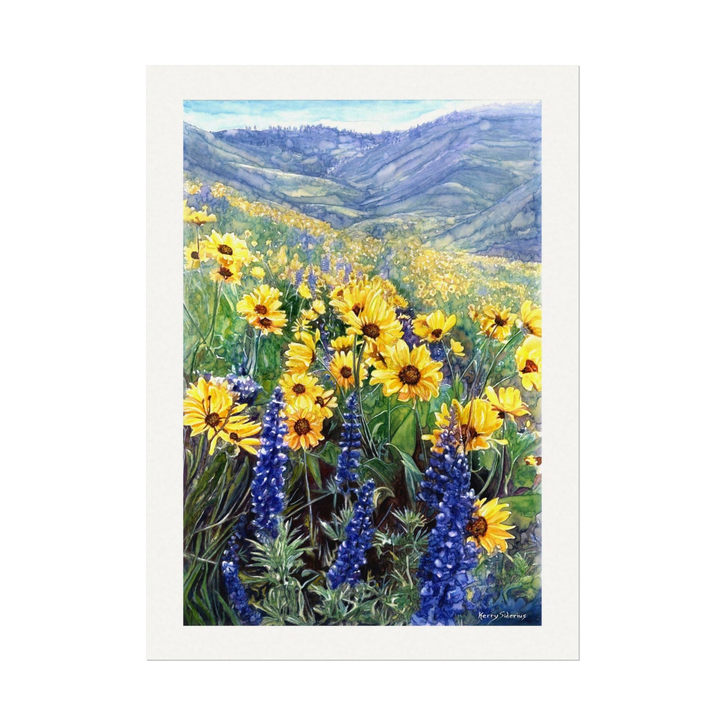 "Balsom and Lupine" Watercolor Art Prints for Home Decor, Nature Lovers, Gifting, Wall Art, Office Decor