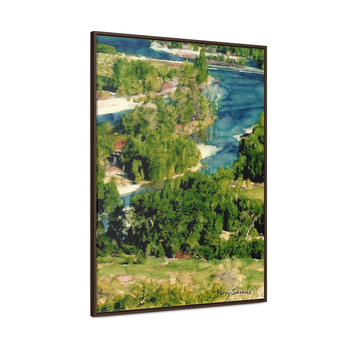 "Wenatchee River Looking West from Horse Lake Road" Canvas Wrap, Vertical Frame