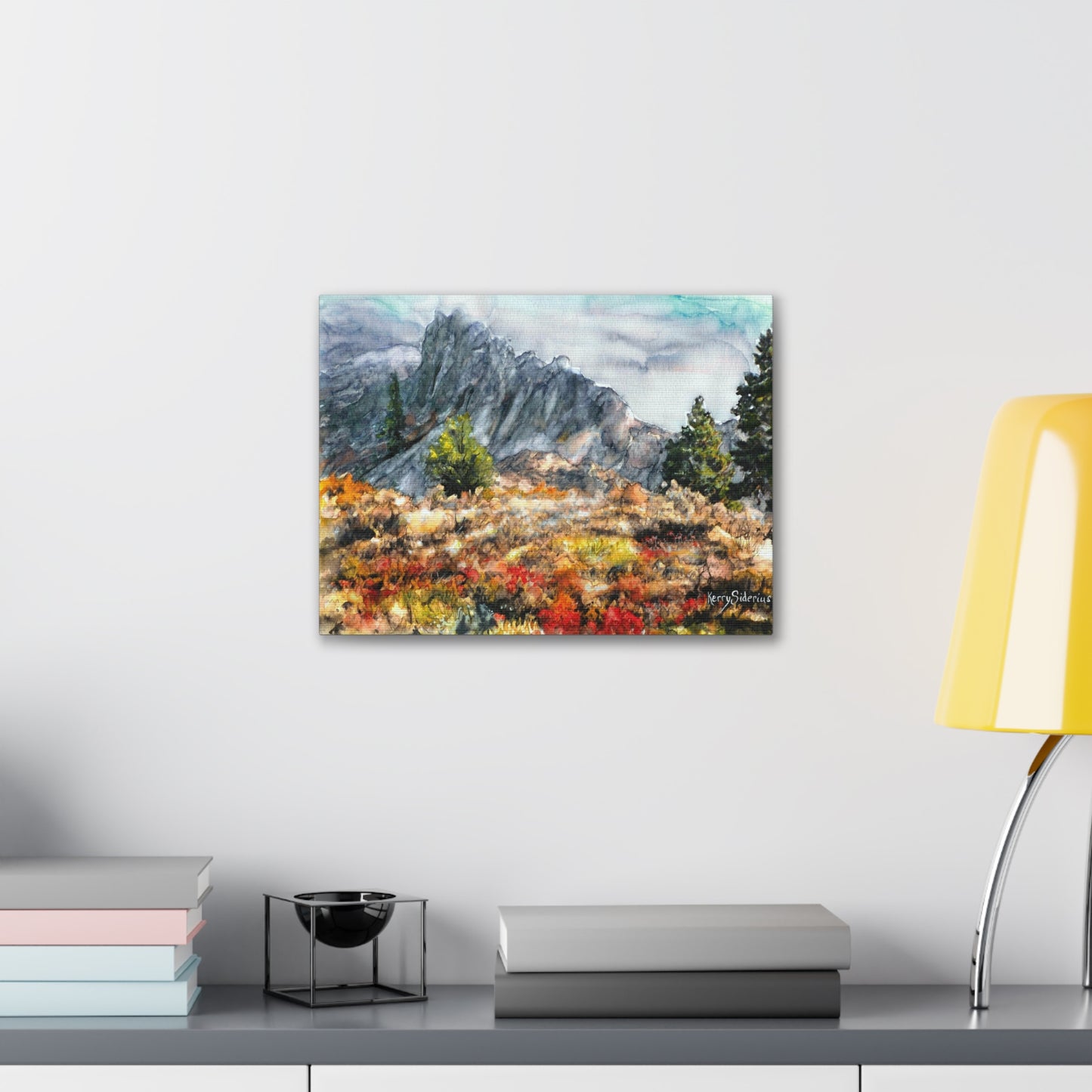 "Foggy Hike up the Peshastin Pinacles" Gallery Wrapped Canvas