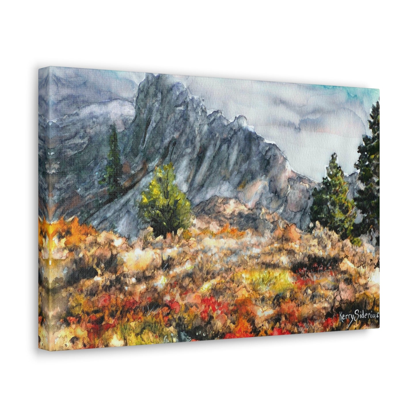 "Foggy Hike up the Peshastin Pinacles" Gallery Wrapped Canvas