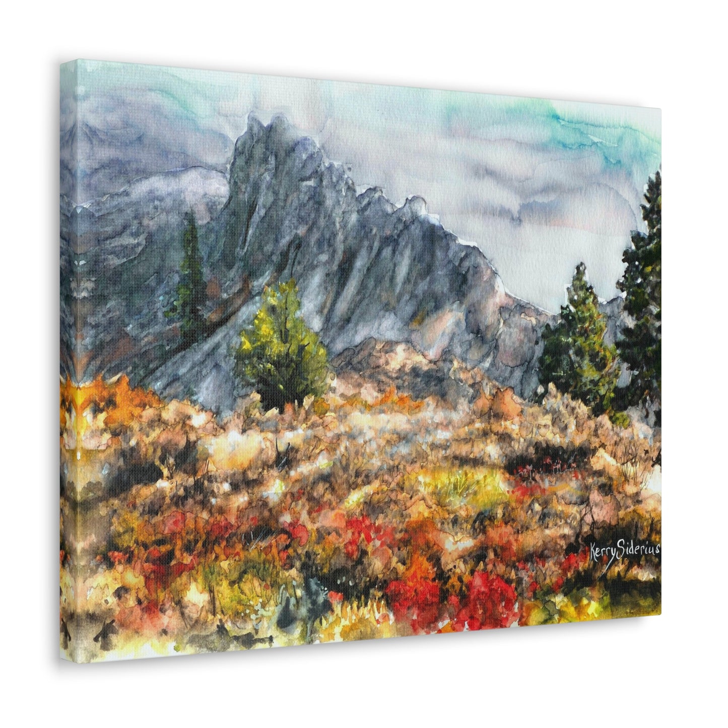 "Foggy Hike up the Peshastin Pinacles" Gallery Wrapped Canvas