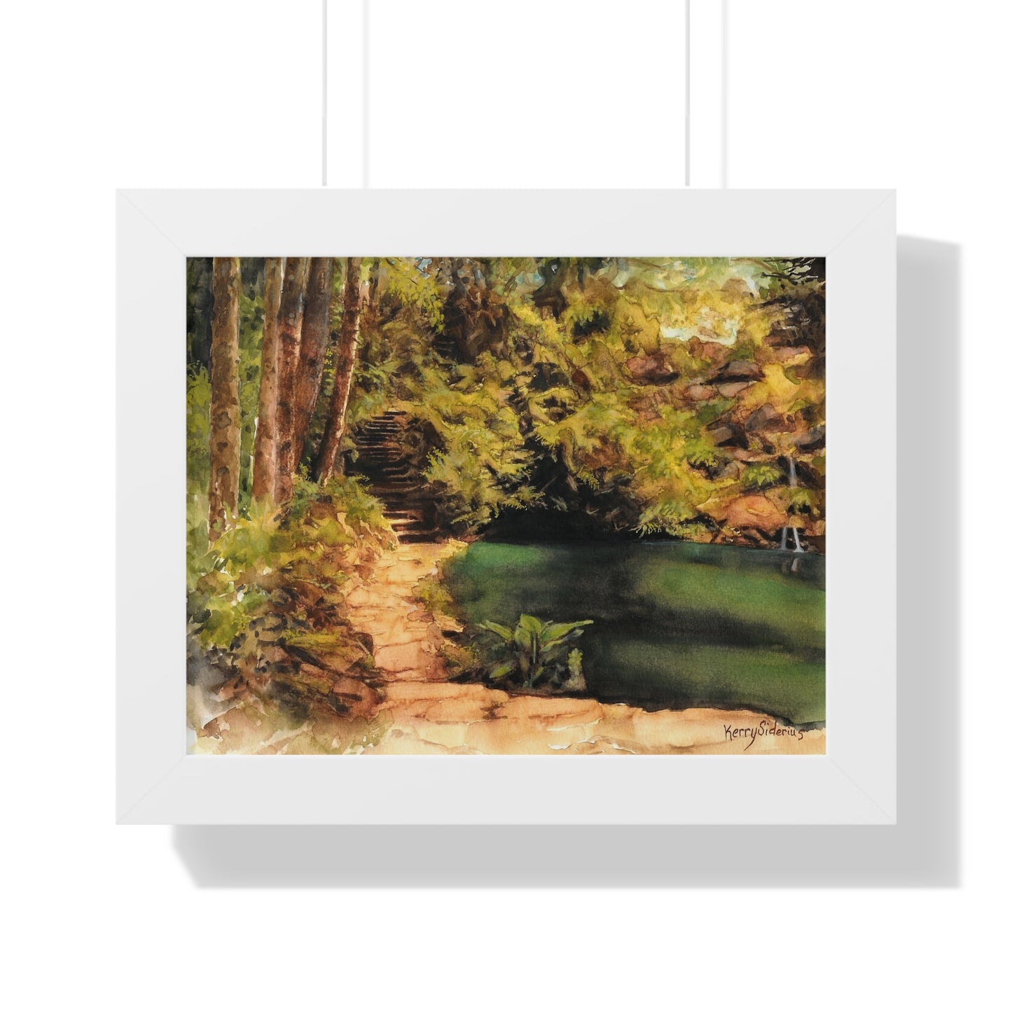 "Ohme Garden's Sylvan Pool" Framed Print
