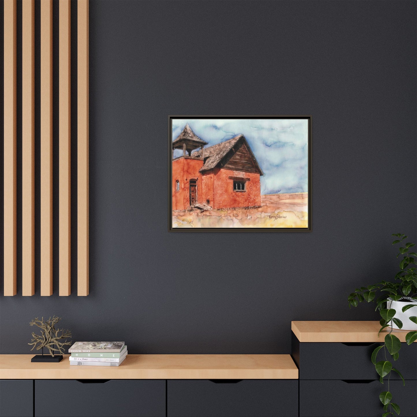 "Waterville Schoolhouse" Gallery Wrapped & Framed Canvas