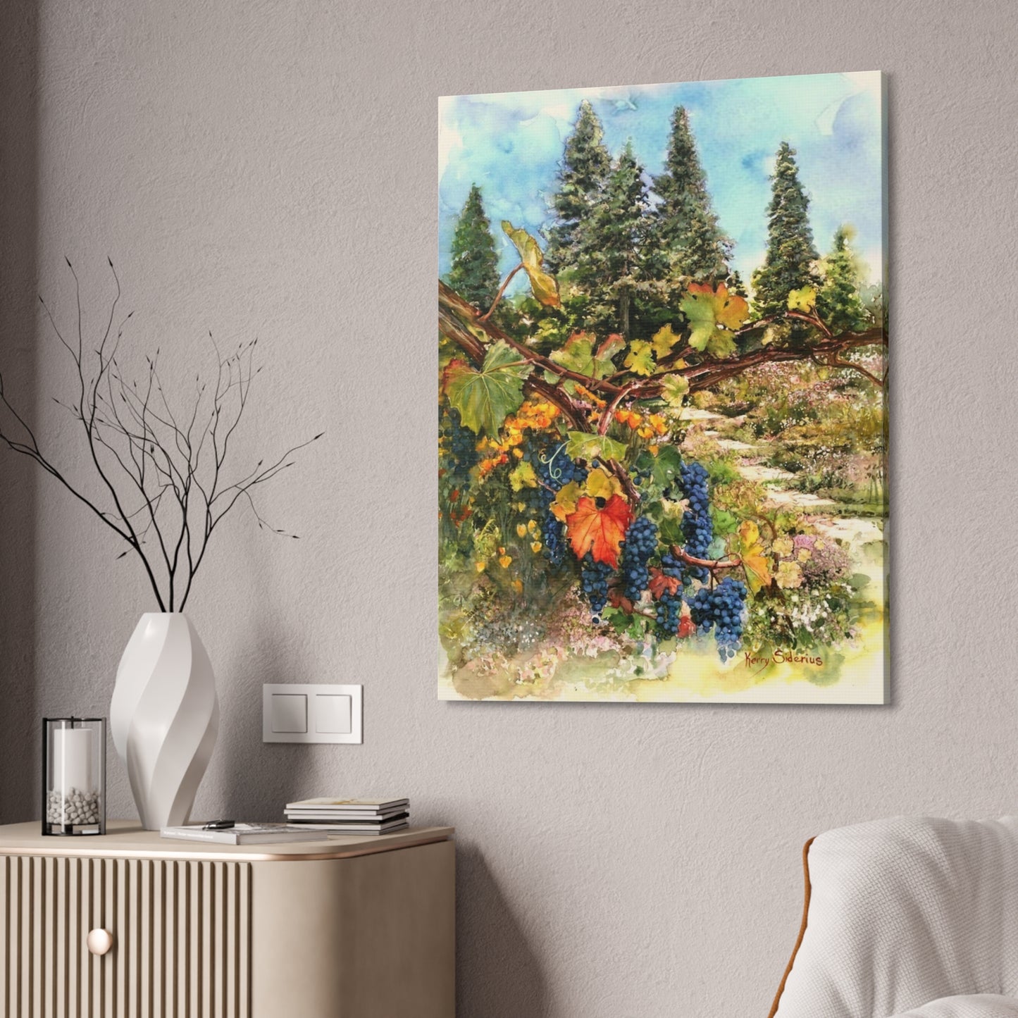 "Ohme Garden's Grapevines" Gallery Wrapped Canvas - Kerry Siderius Art