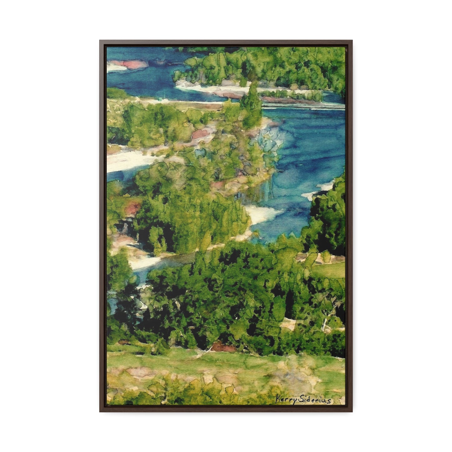 "Wenatchee River Looking West from Horse Lake Road" Canvas Wrap, Vertical Frame