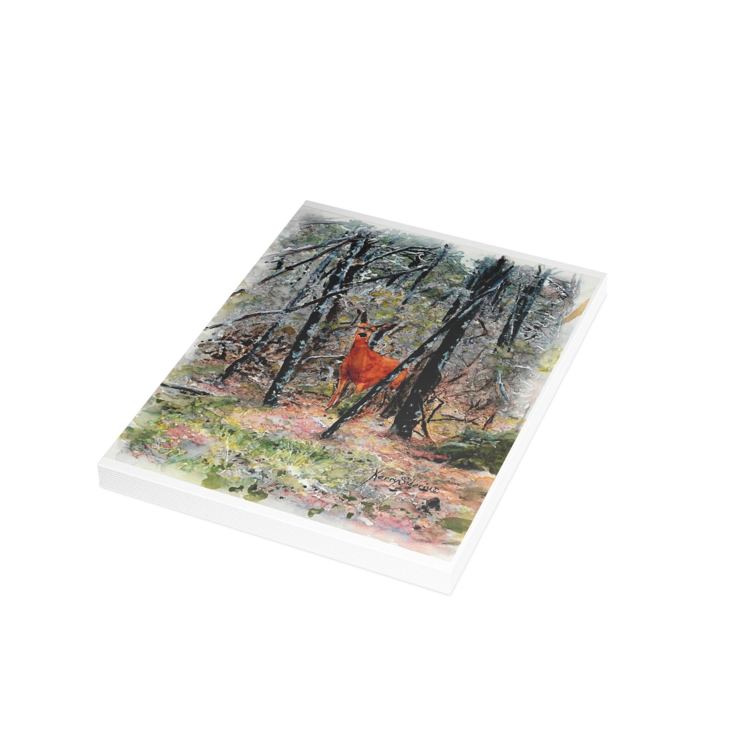 "New Growth in Last Year's Burn" Greeting Cards - Kerry Siderius Art