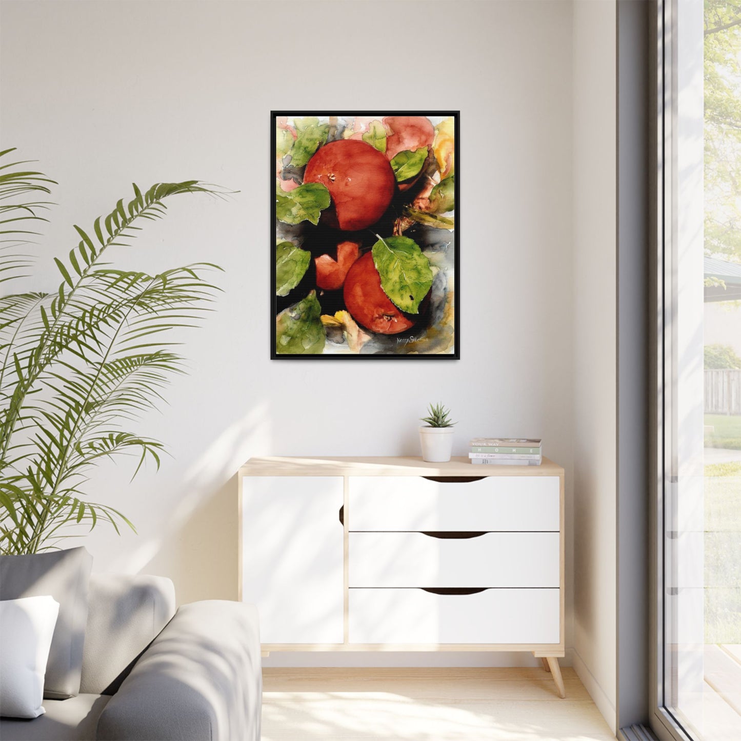 "Wenatchee Apples" Pinewood Framed Canvas