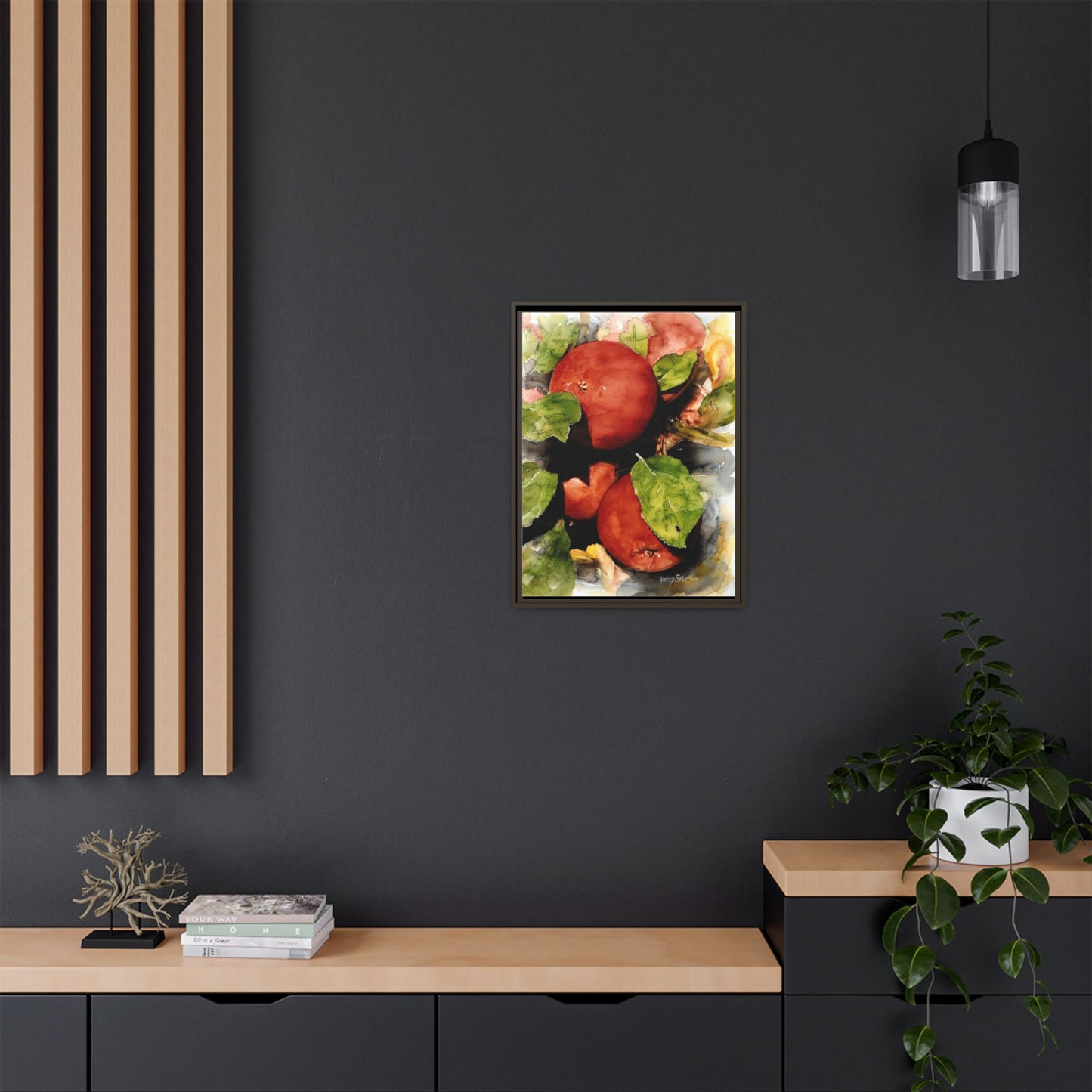 "Wenatchee Apples" Pinewood Framed Canvas