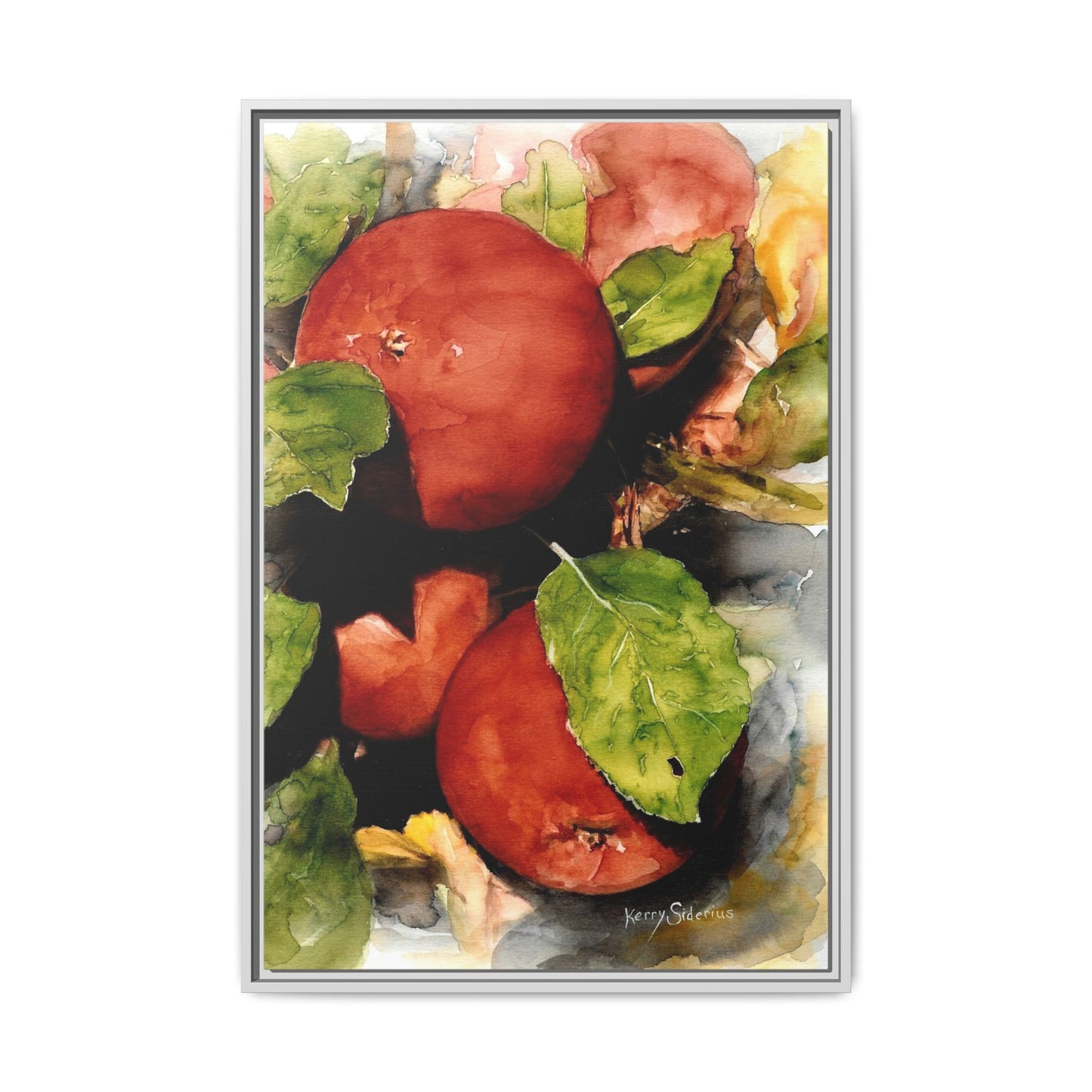 "Wenatchee Apples" Pinewood Framed Canvas