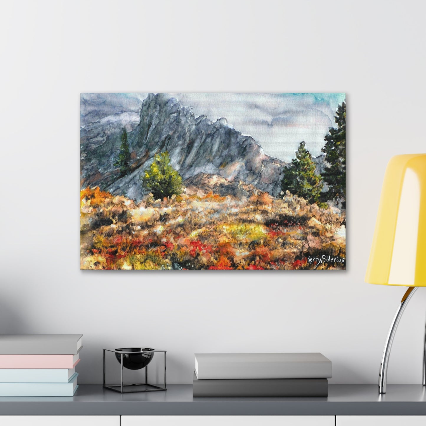 "Foggy Hike up the Peshastin Pinacles" Gallery Wrapped Canvas