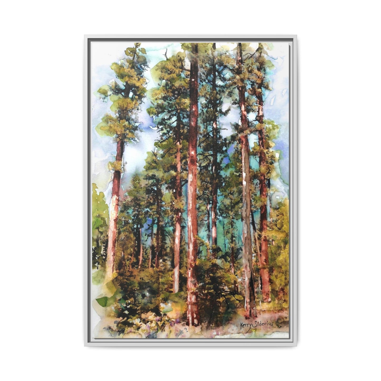 "Trees Above Leavenworth" Pinewood Framed Canvas