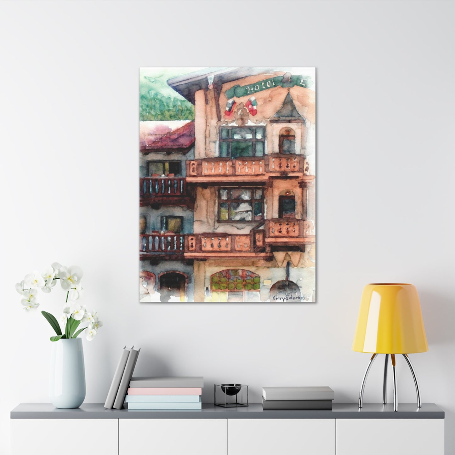 "Leavenworth's Hotel Europa" Canvas Gallery Wrap