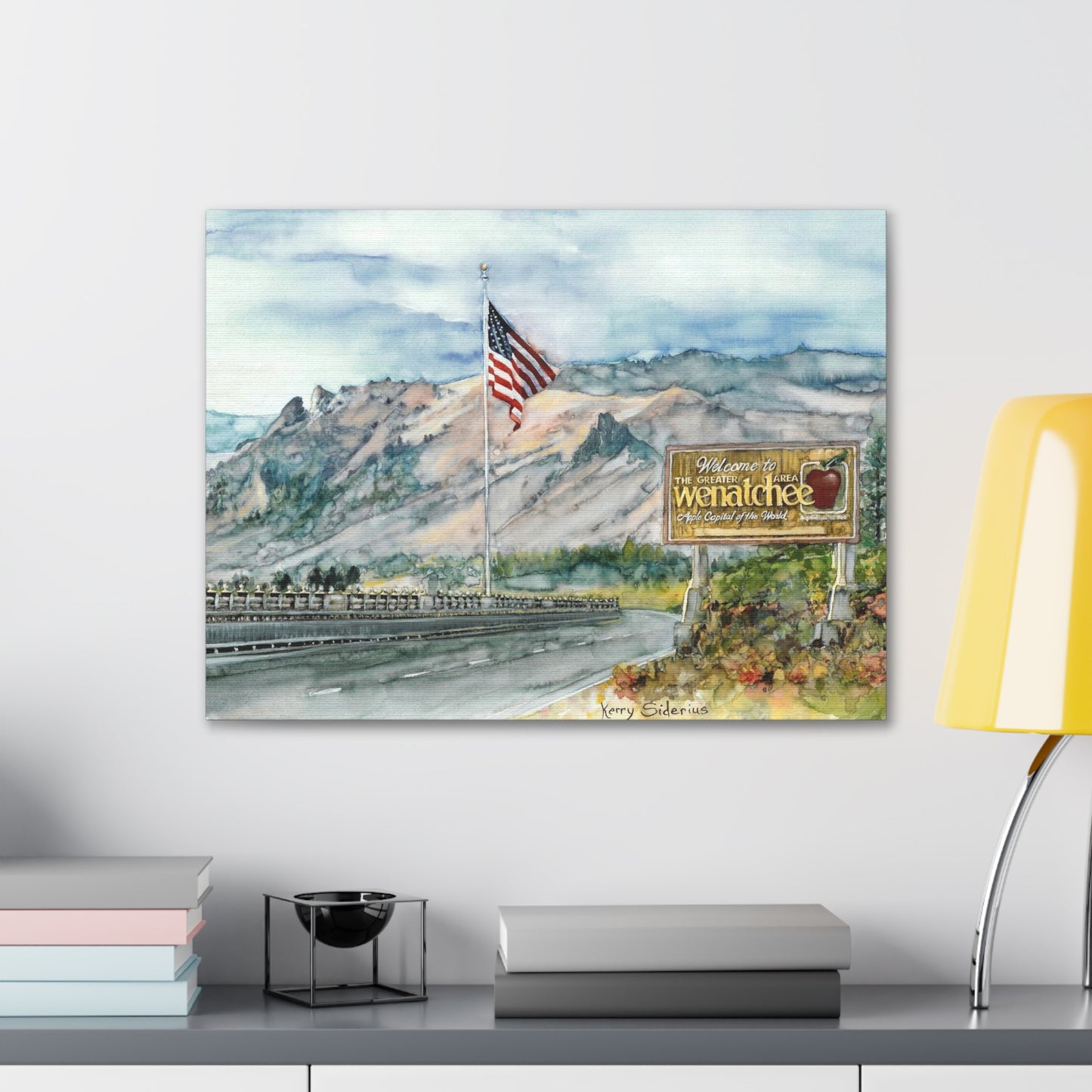 "Coming Home to Wenatchee, The Apple Capital of The World" Canvas Gallery Wrap