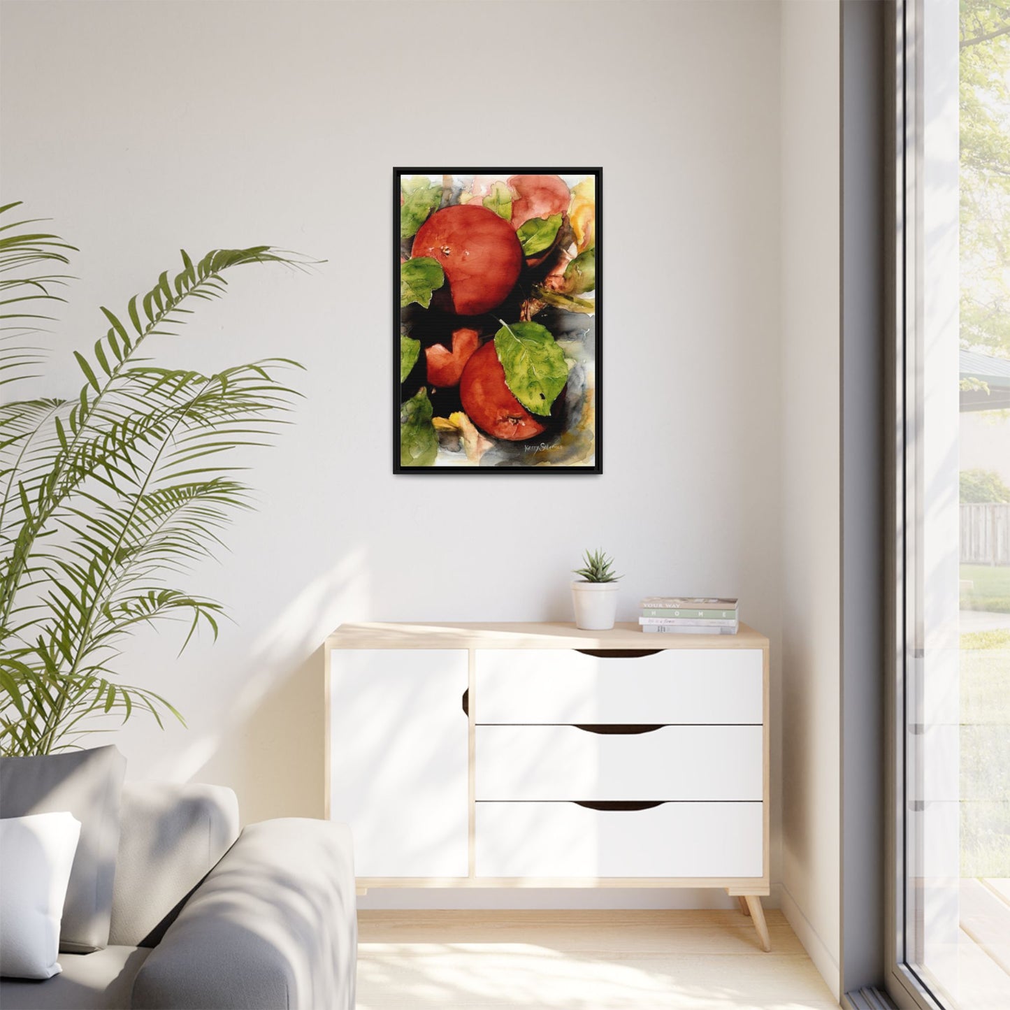 "Wenatchee Apples" Pinewood Framed Canvas