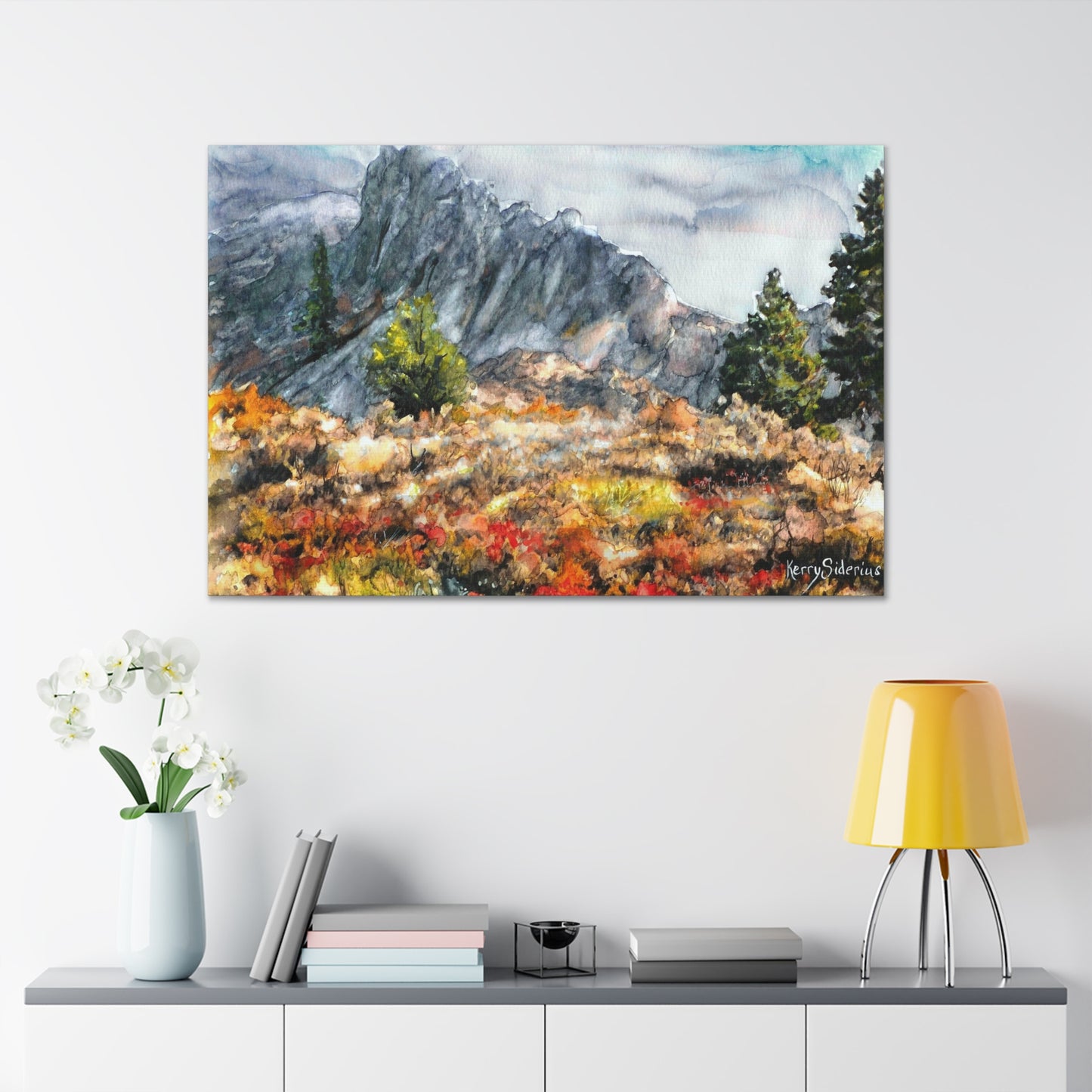 "Foggy Hike up the Peshastin Pinacles" Gallery Wrapped Canvas