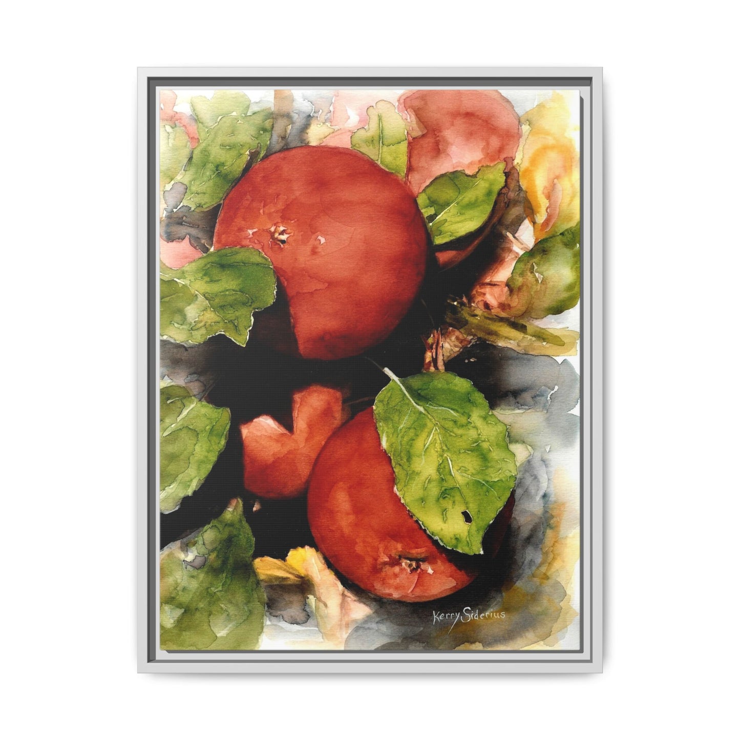 "Wenatchee Apples" Pinewood Framed Canvas