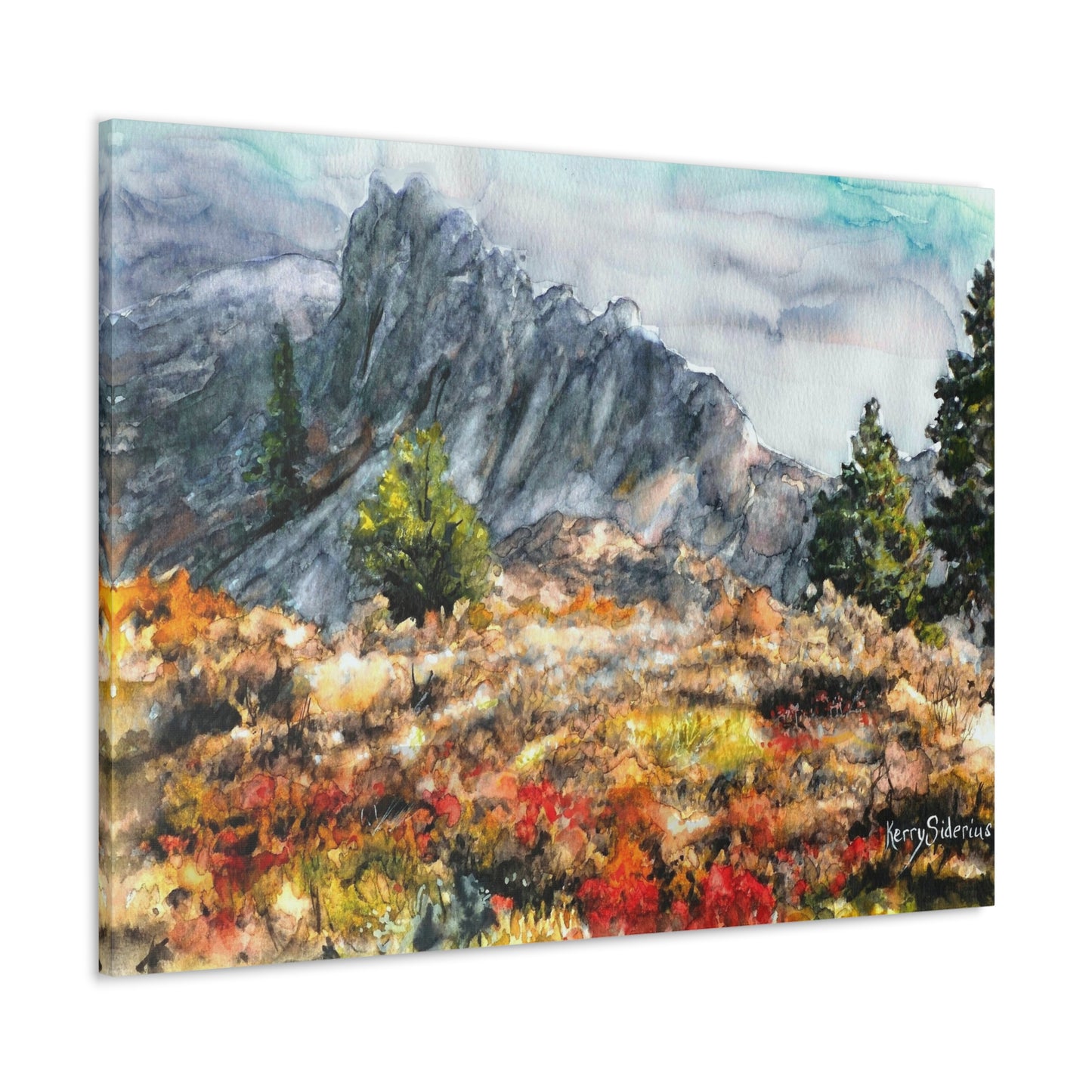"Foggy Hike up the Peshastin Pinacles" Gallery Wrapped Canvas